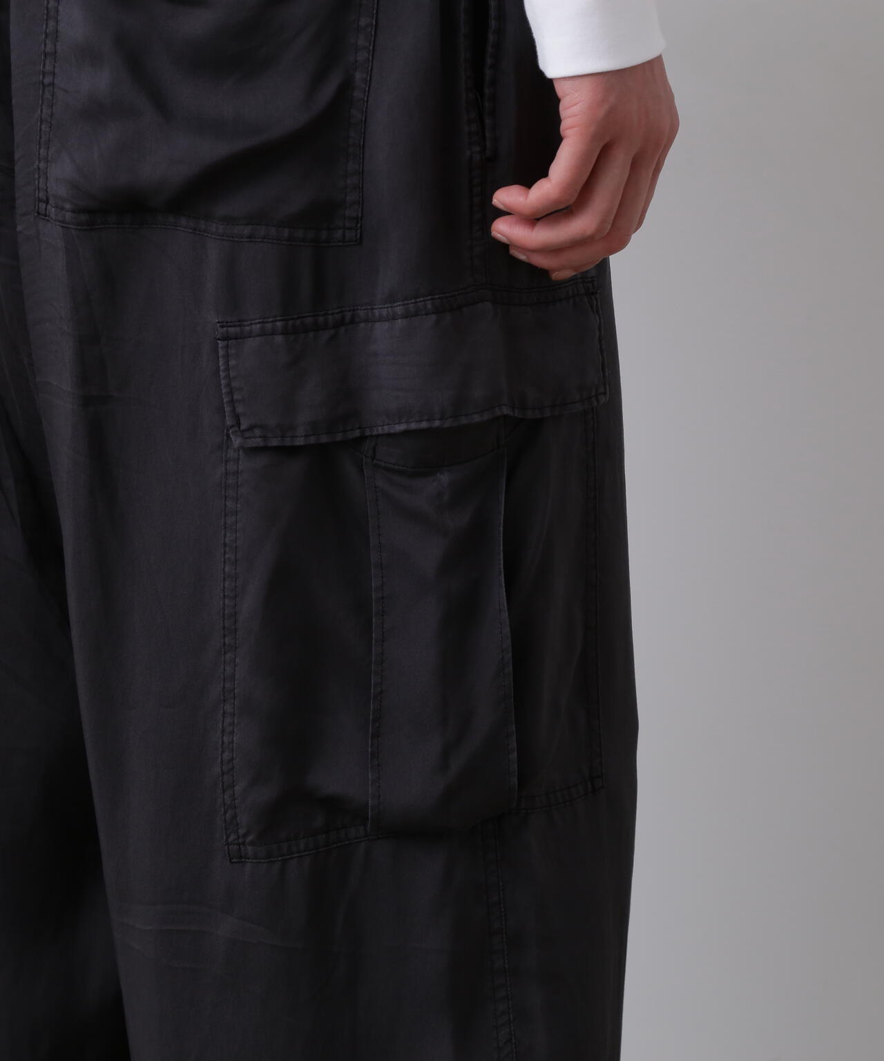 YLEVE / CUPRA TWILL GARMANT DYE EASY CARGO TROUSERS