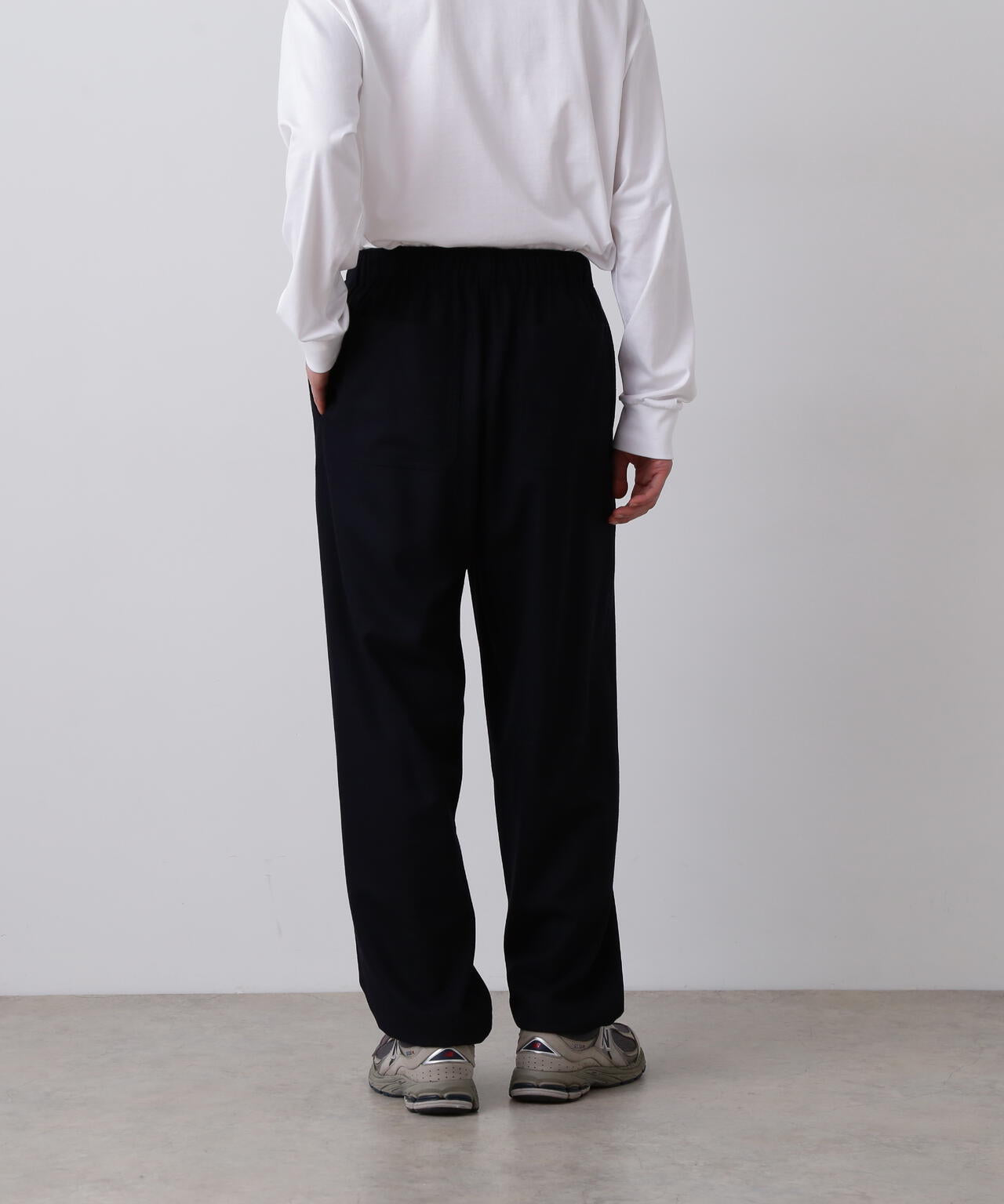 YLEVE / SUPER120's WOOL FLANNEL EASY TROUSERS