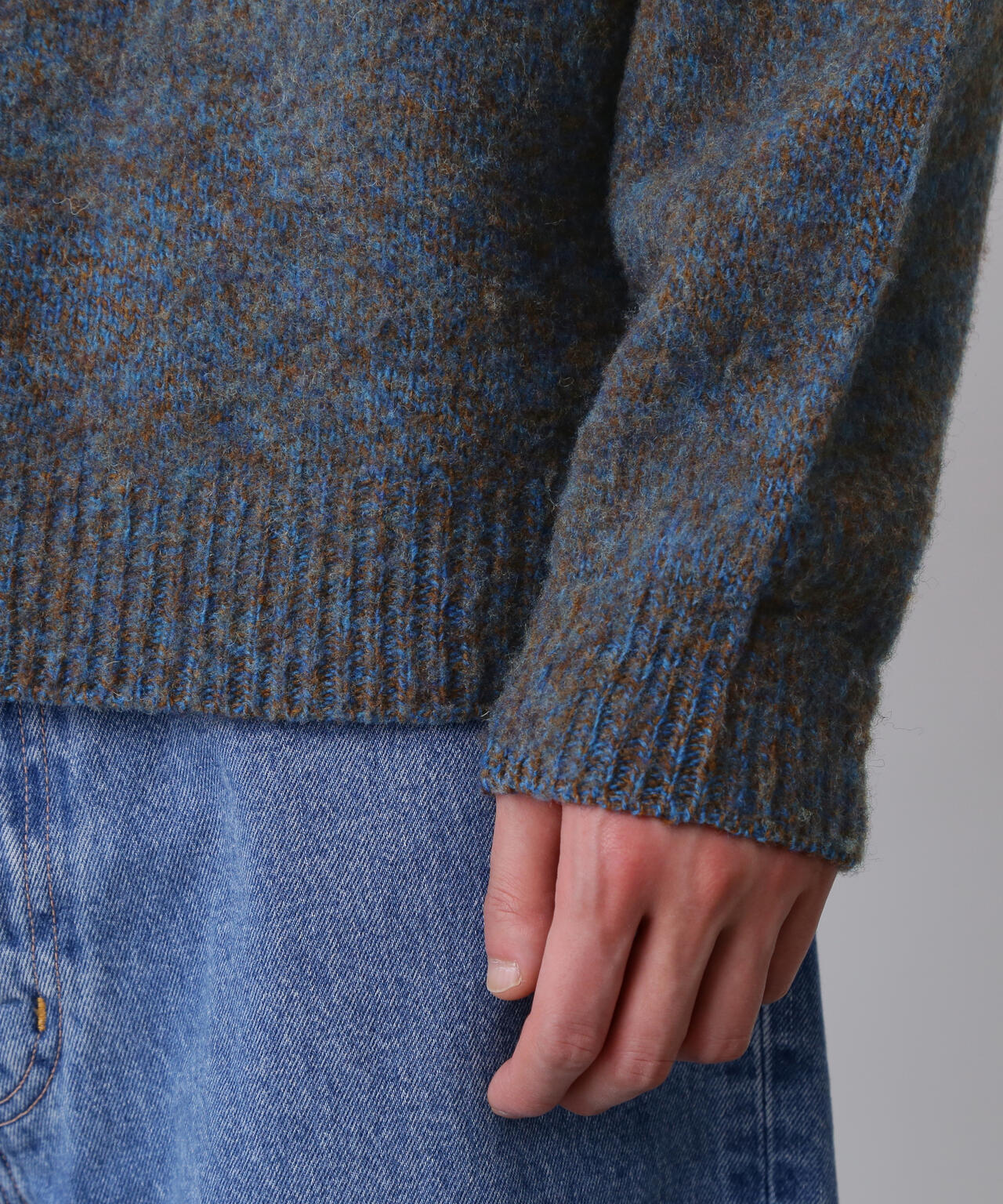 YLEVE / ITARIAN MERINO WOOL MELANGE KNIT PULL OVER