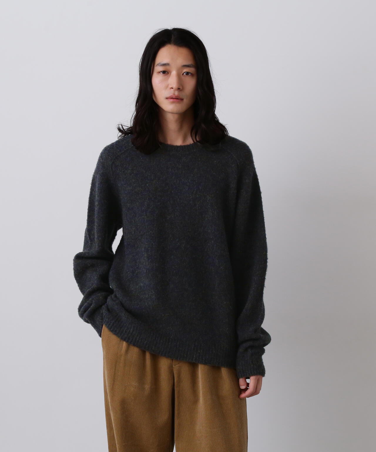 YLEVE / ITARIAN MERINO WOOL MELANGE KNIT PULL OVER