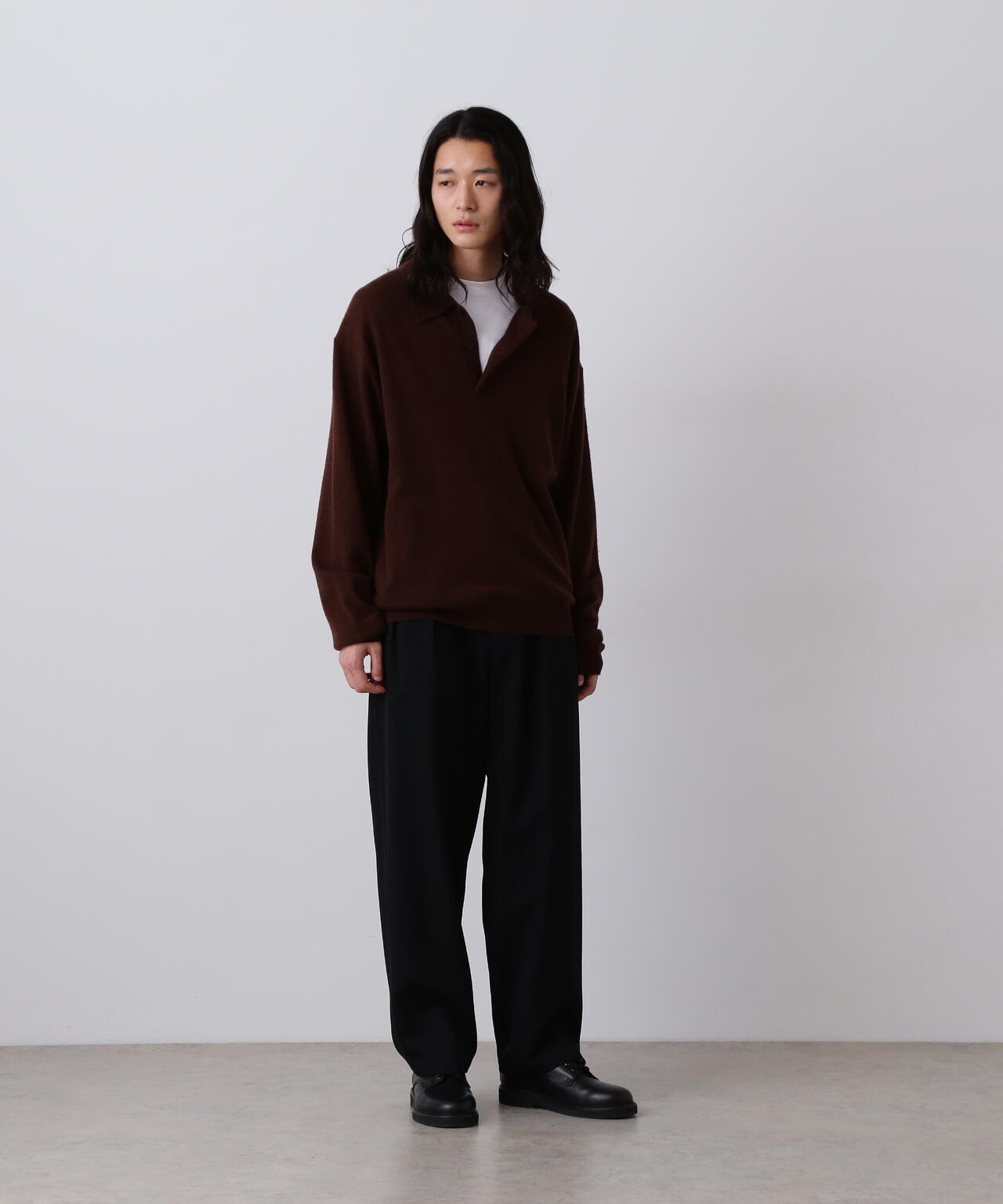 YLEVE / CASHMERE KNIT POLO