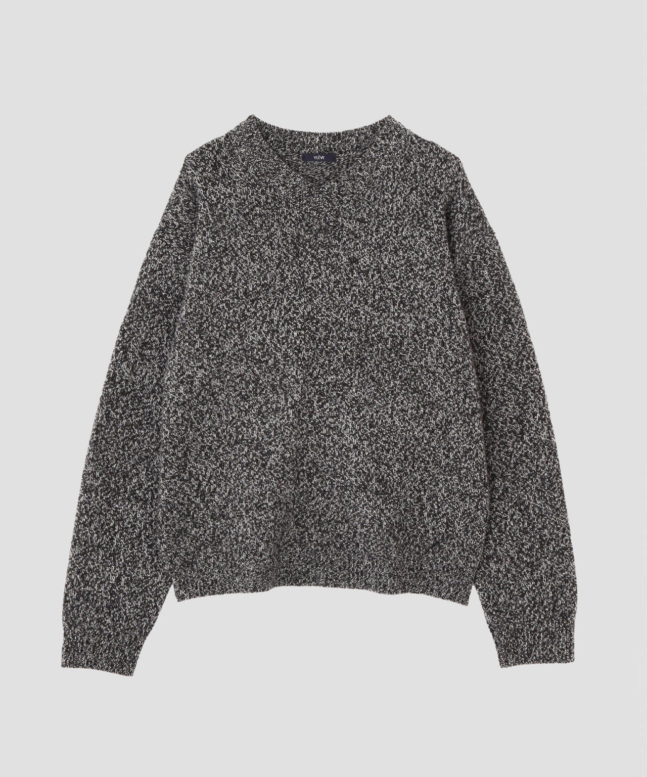YLEVE / WOOL CASHMERE MELANGE KNIT V NECK PULL OVER