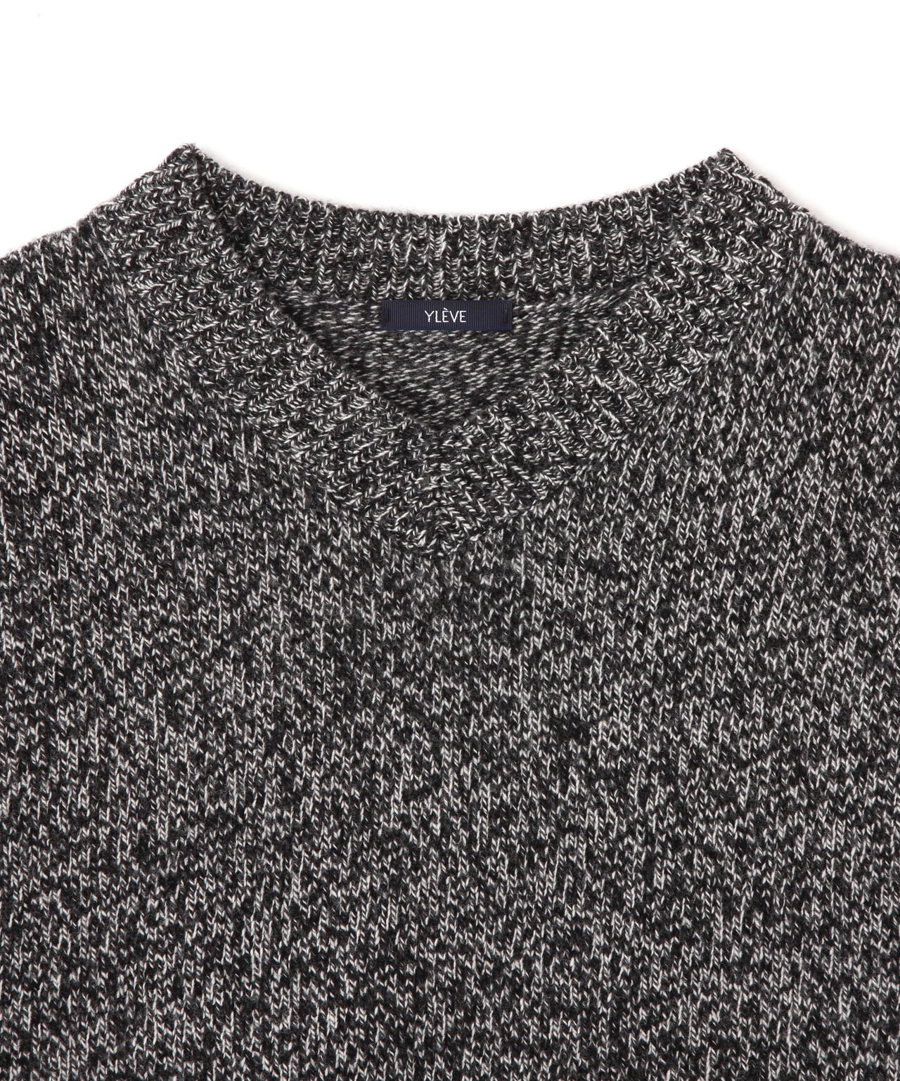 YLEVE / WOOL CASHMERE MELANGE KNIT V NECK PULL OVER