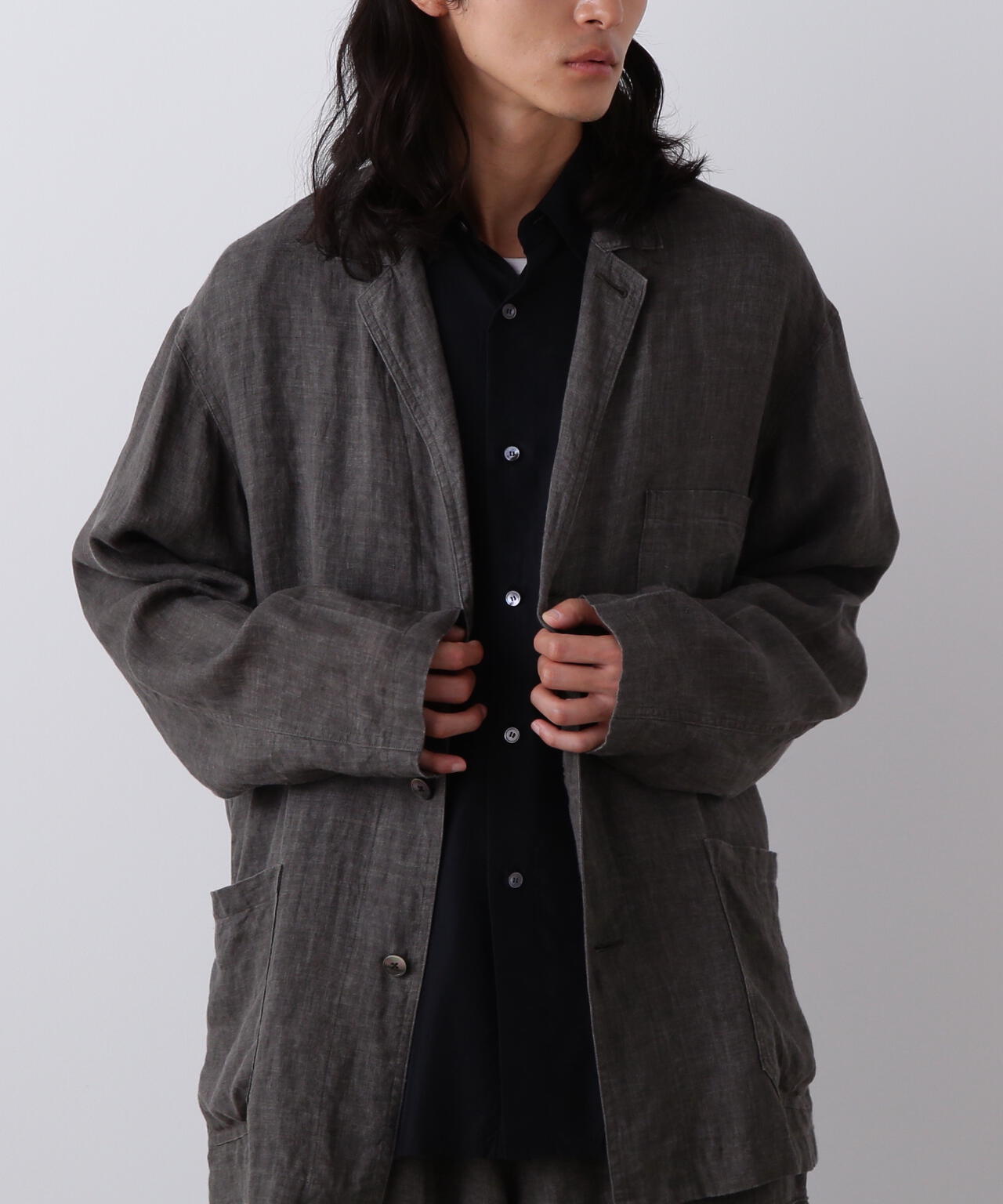 YLEVE / LINEN POPLIN JACKET