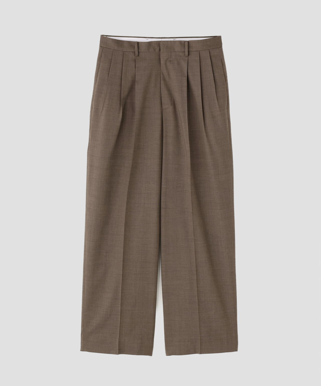 YLEVE / SUPER120'S CHAMBRAY WOOL 3TACK TROUSERS