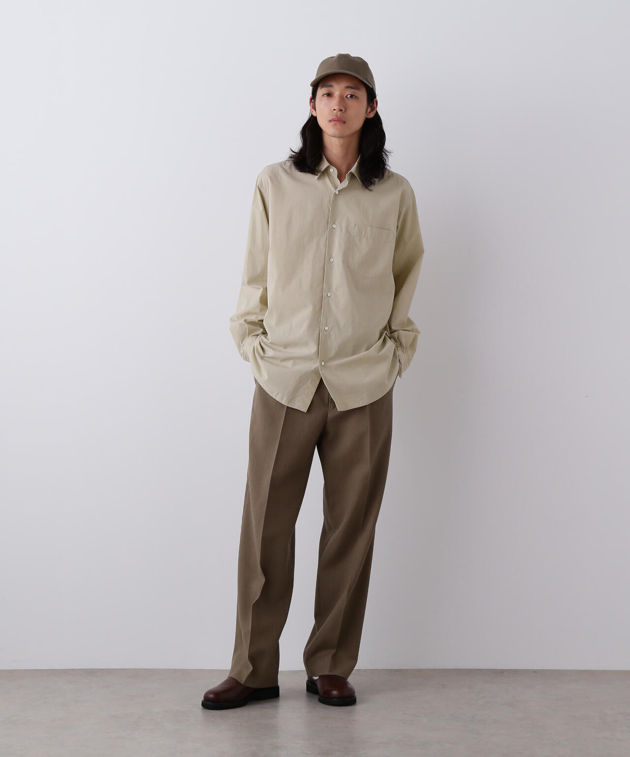 YLEVE / COTTON SILK TYPEWRITER SHIRT
