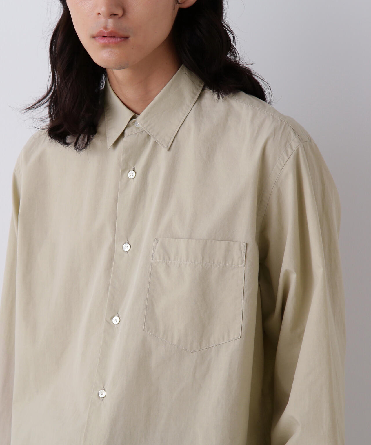 YLEVE / COTTON SILK TYPEWRITER SHIRT
