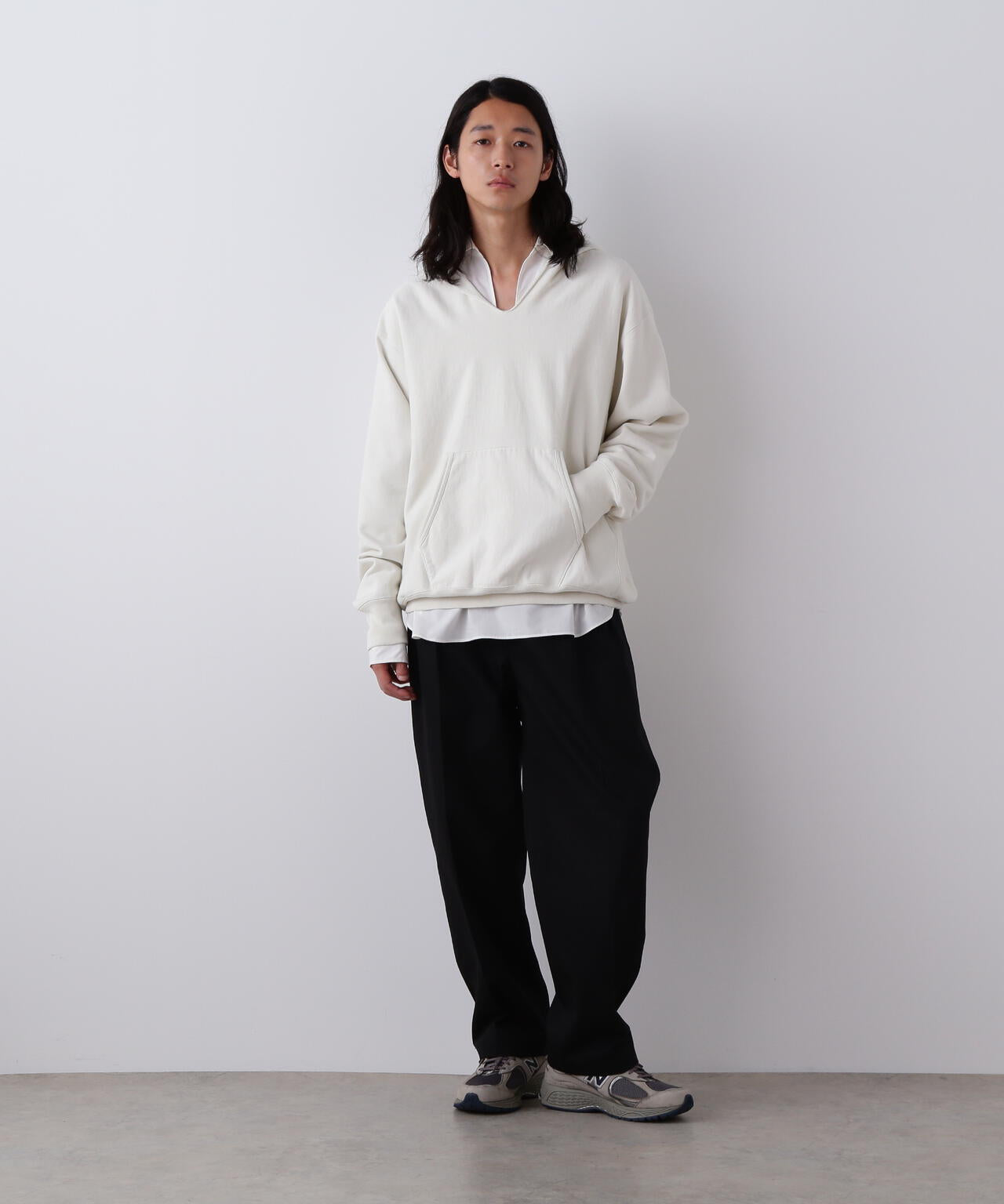 YLEVE / COTTON SILK TYPEWRITER SKIPPER SHIRT