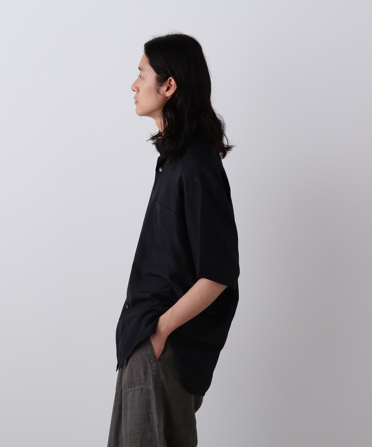 YLEVE / SILK HABUTAE SHIRT