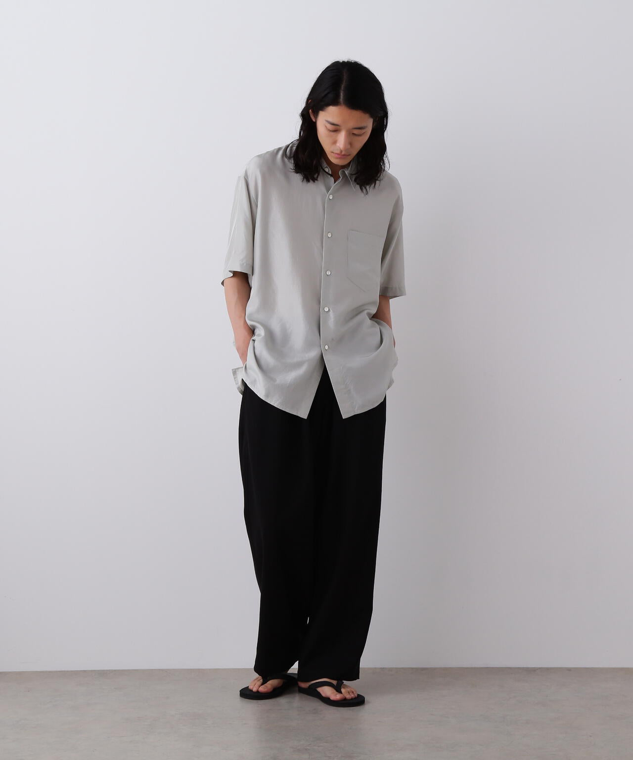 YLEVE / SILK HABUTAE SHIRT