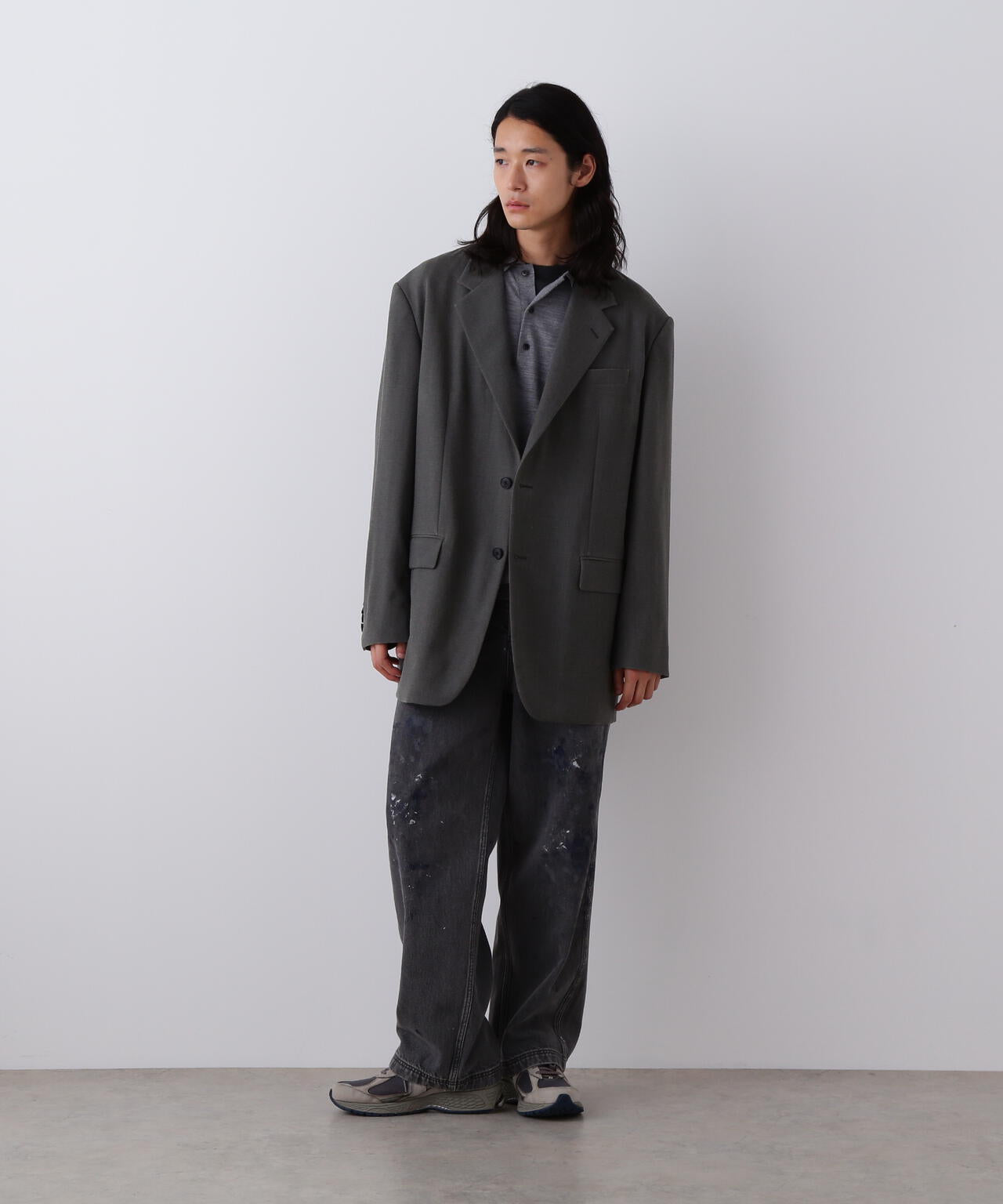 YLEVE / WOOL SILK CASHMERE KNIT POLO