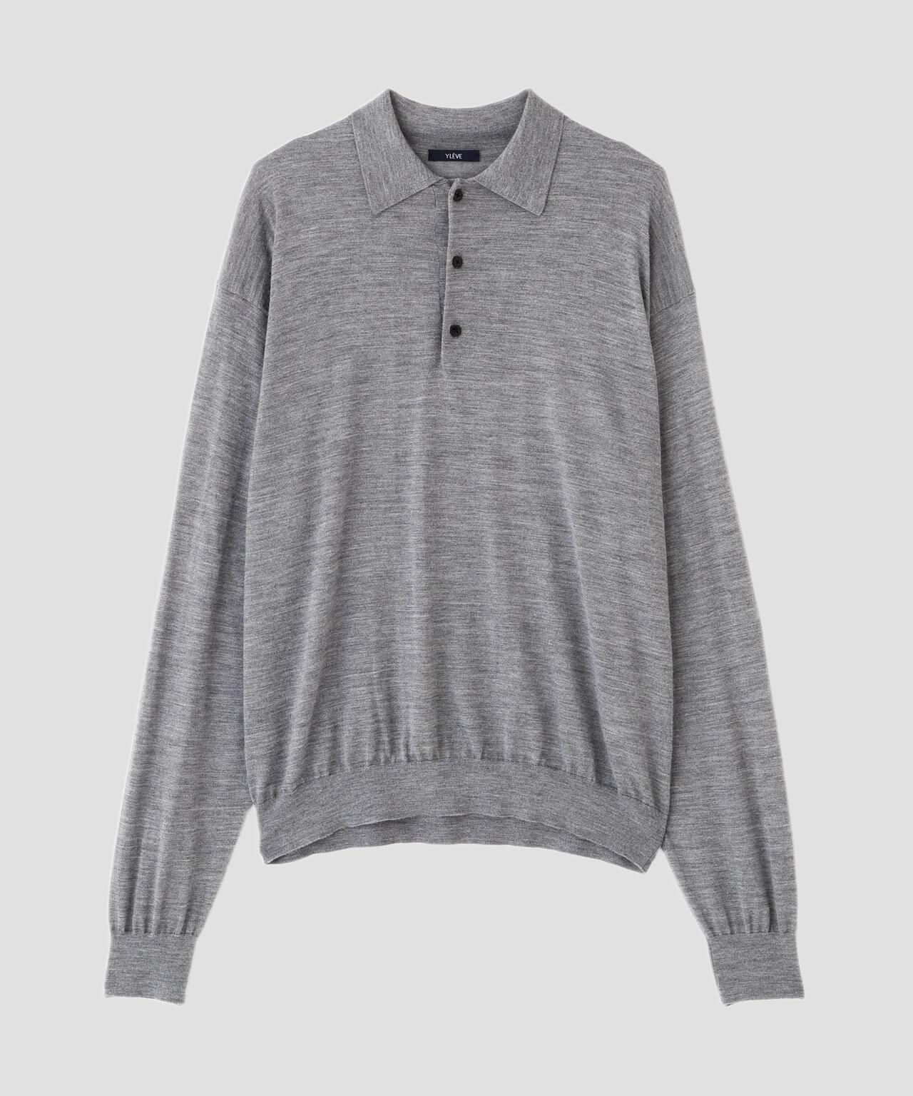 YLEVE / WOOL SILK CASHMERE KNIT POLO