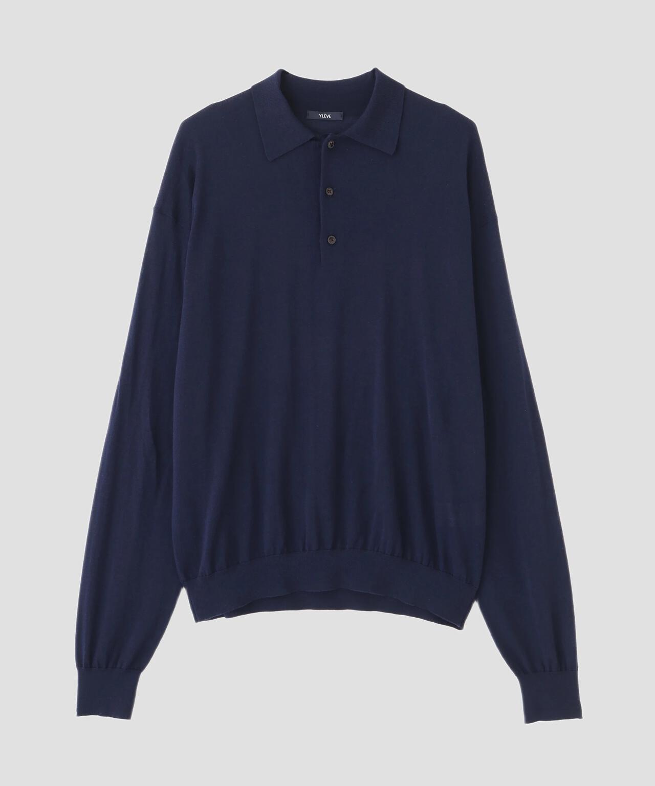 YLEVE / WOOL SILK CASHMERE KNIT POLO