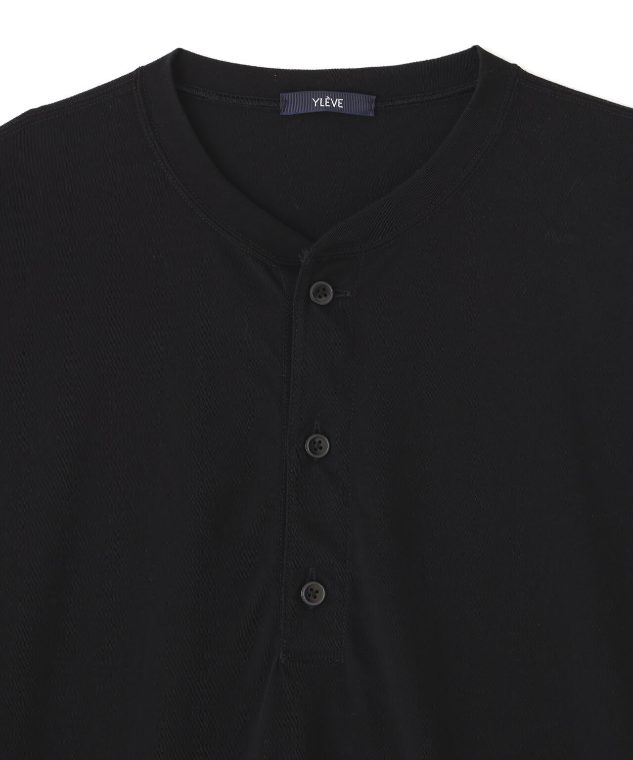YLEVE / COTTON HIGH-TWISTED JERSEY HENRY NECK T-SHIRT