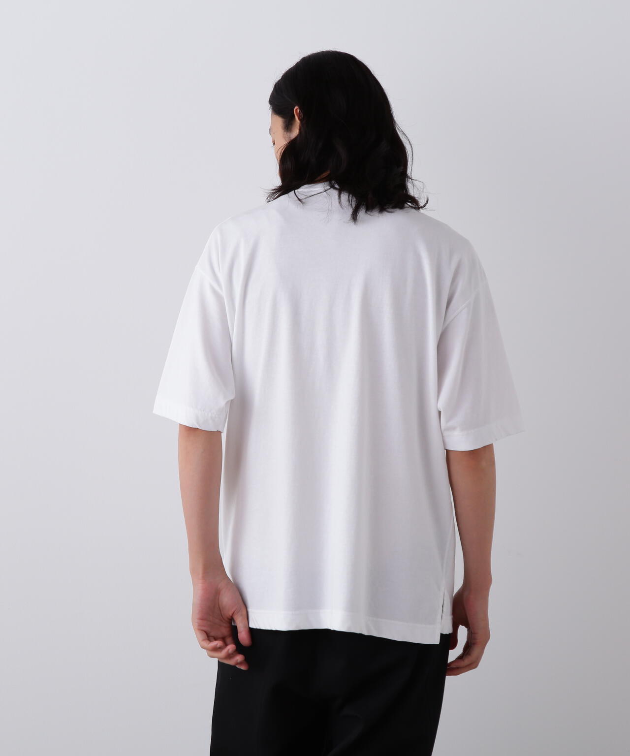 YLEVE / COTTON HIGH-TWISTED JERSEY HENRY NECK T-SHIRT