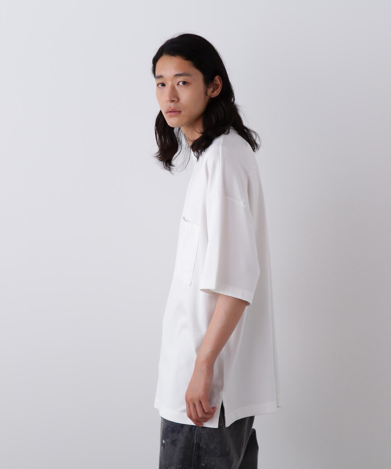 YLEVE / TETRON COTTON SLUB YARN JERSEY POCKET T-SHIRT