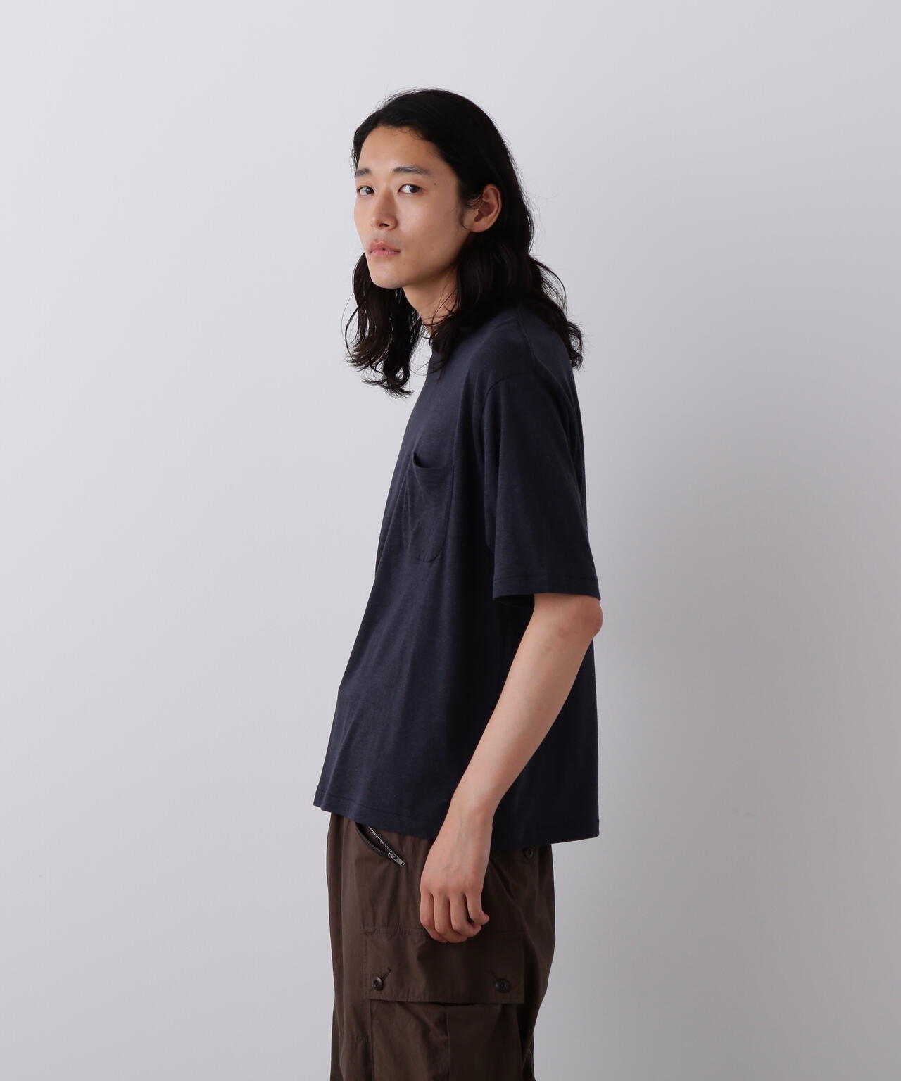 YLEVE / TETRON COTTON SLUB YARN JERSEY POCKET T-SHIRT