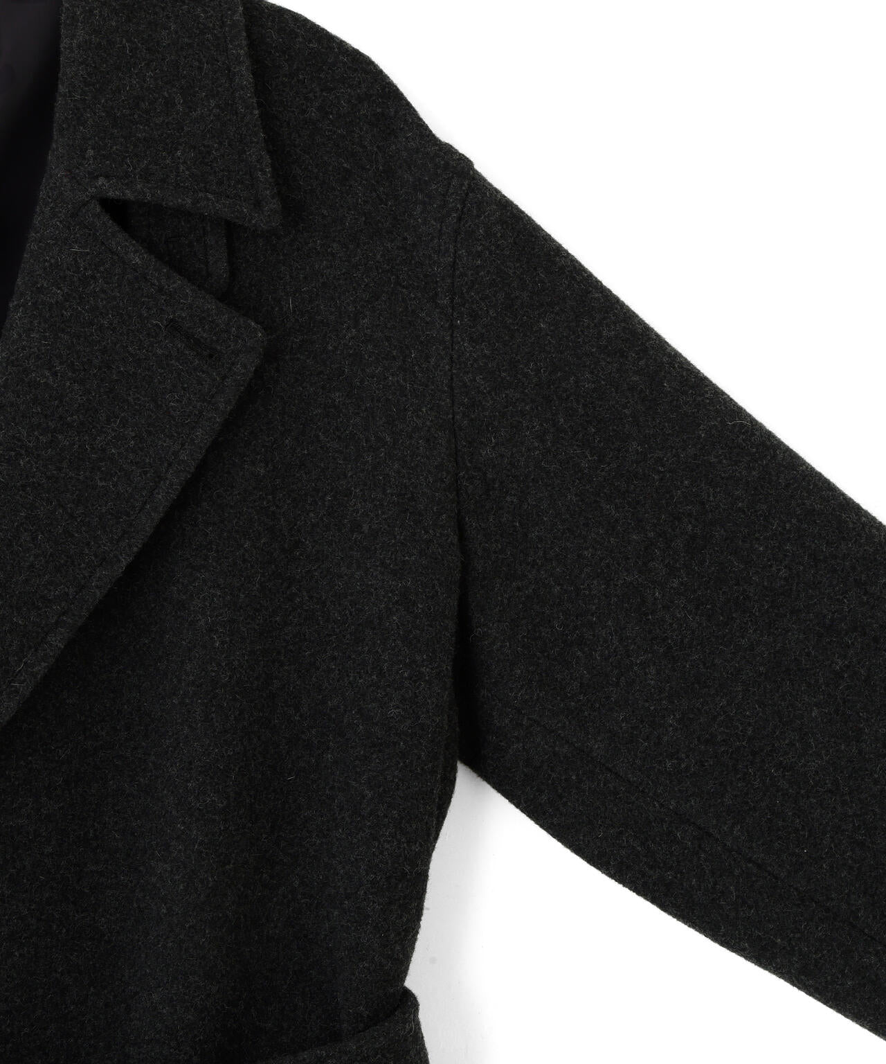 YLEVE / BLANKET-BRUSHED WOOL LONG COAT