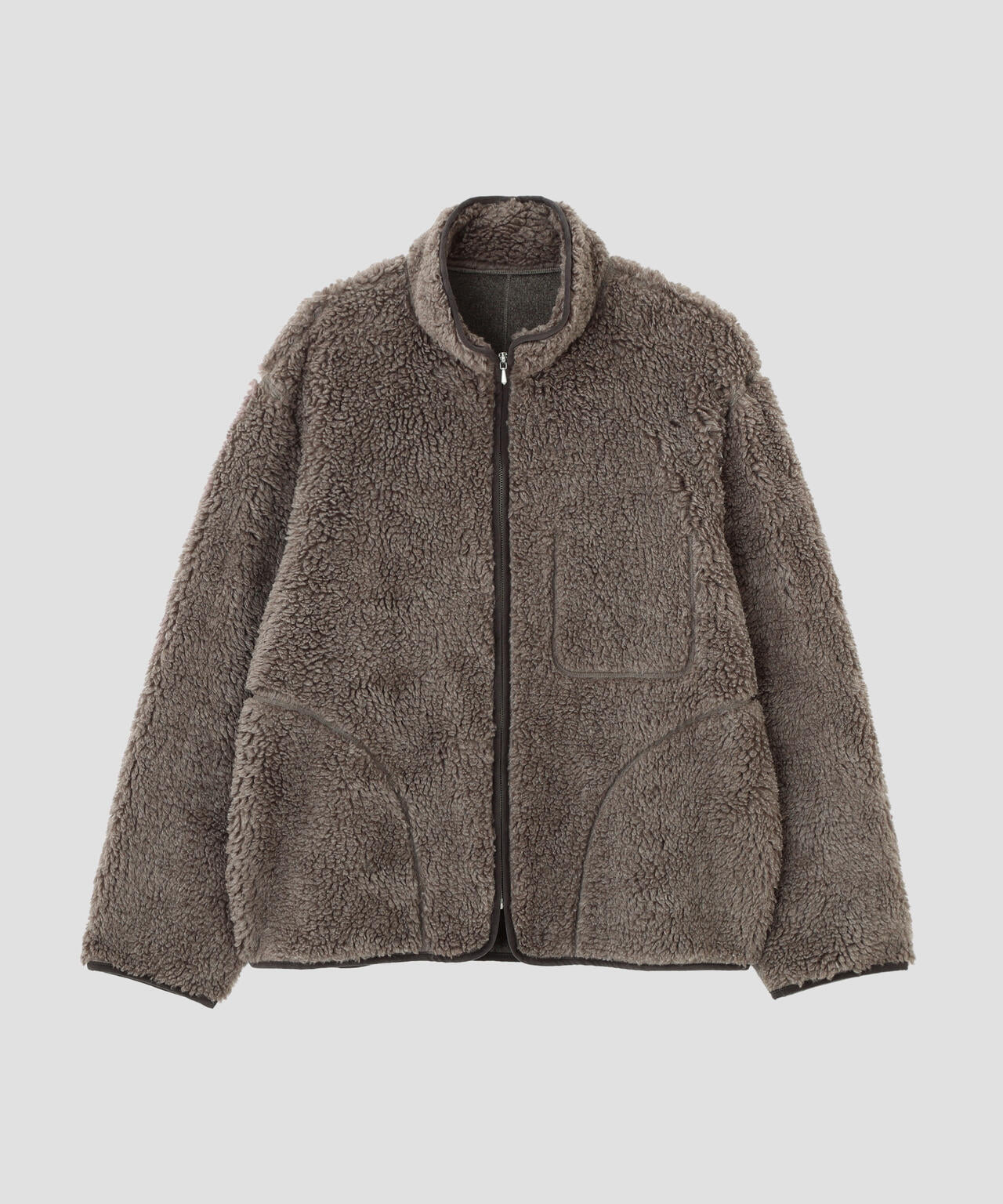 YLEVE / LINEN RAMIE POLYESTER BOA BLOUSON