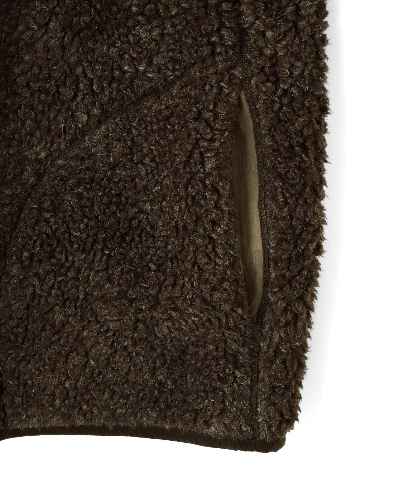 YLEVE / LINEN RAMIE POLYESTER BOA BLOUSON