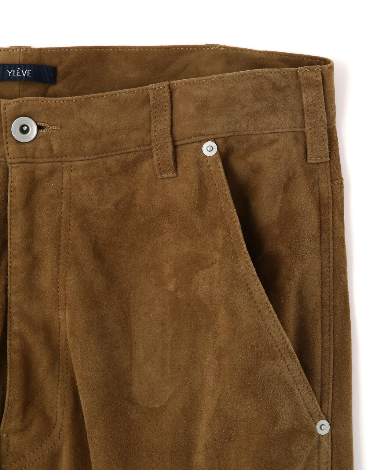 YLEVE / ROUGH GOAT SUEDE PAINTER PANTS