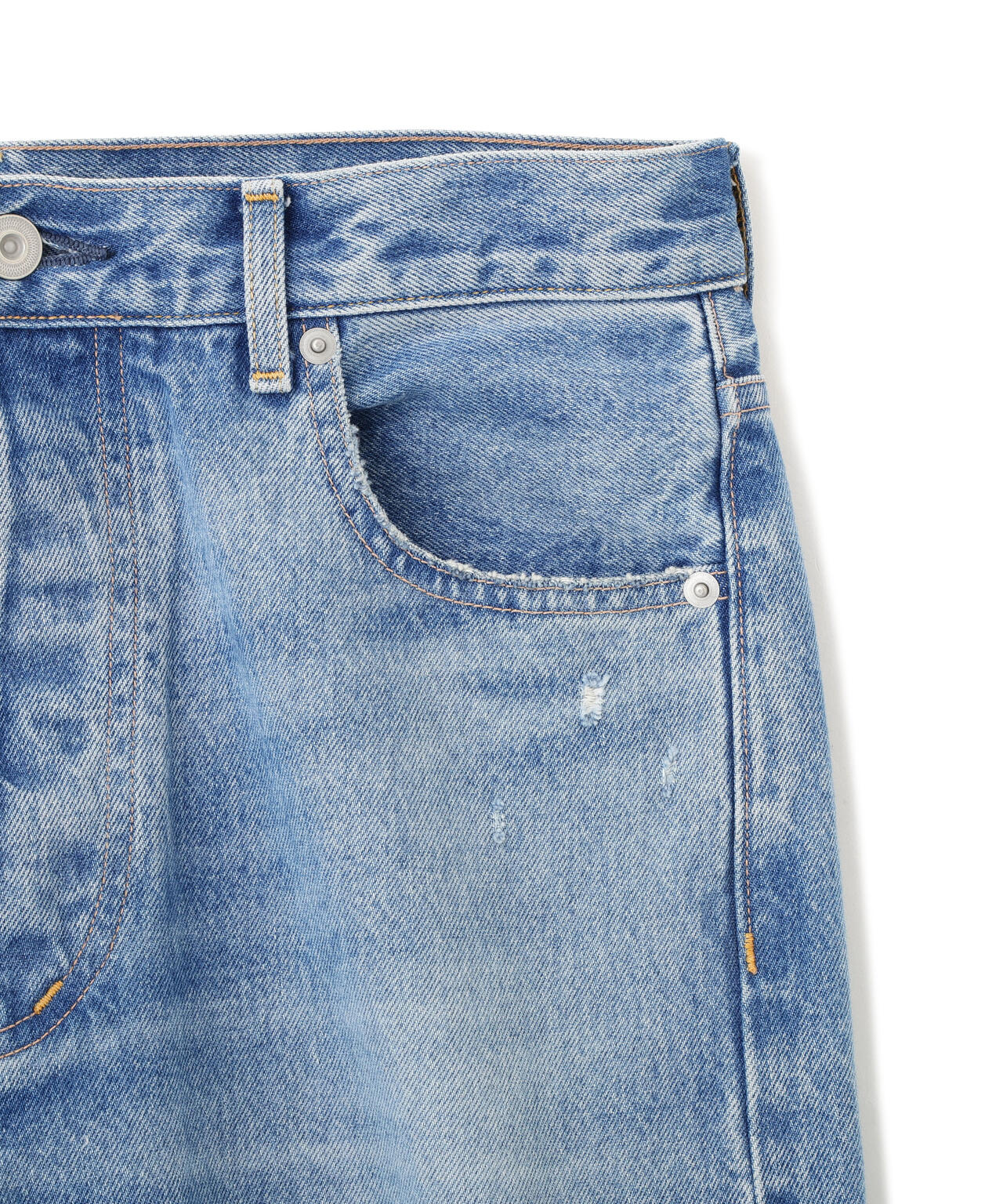 YLEVE / [UNISEX] USED-FINISHED 13.5oz STRAIGHT DENIM