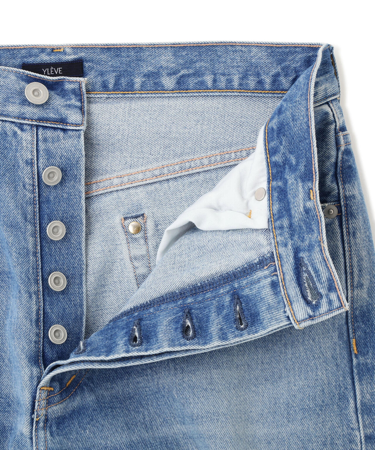 YLEVE / [UNISEX] USED-FINISHED 13.5oz STRAIGHT DENIM