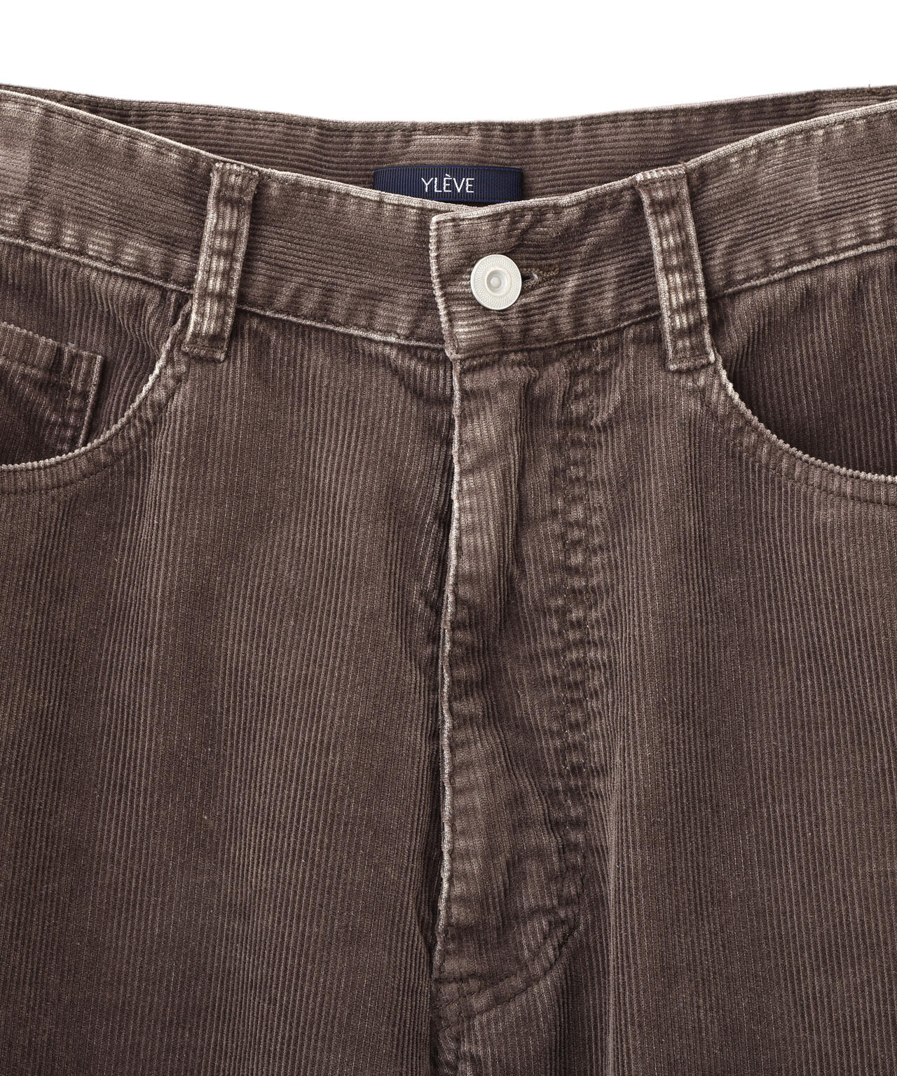 YLEVE / [UNISEX] SULFUR-DYED BLEACHED CORDUROY PANTS