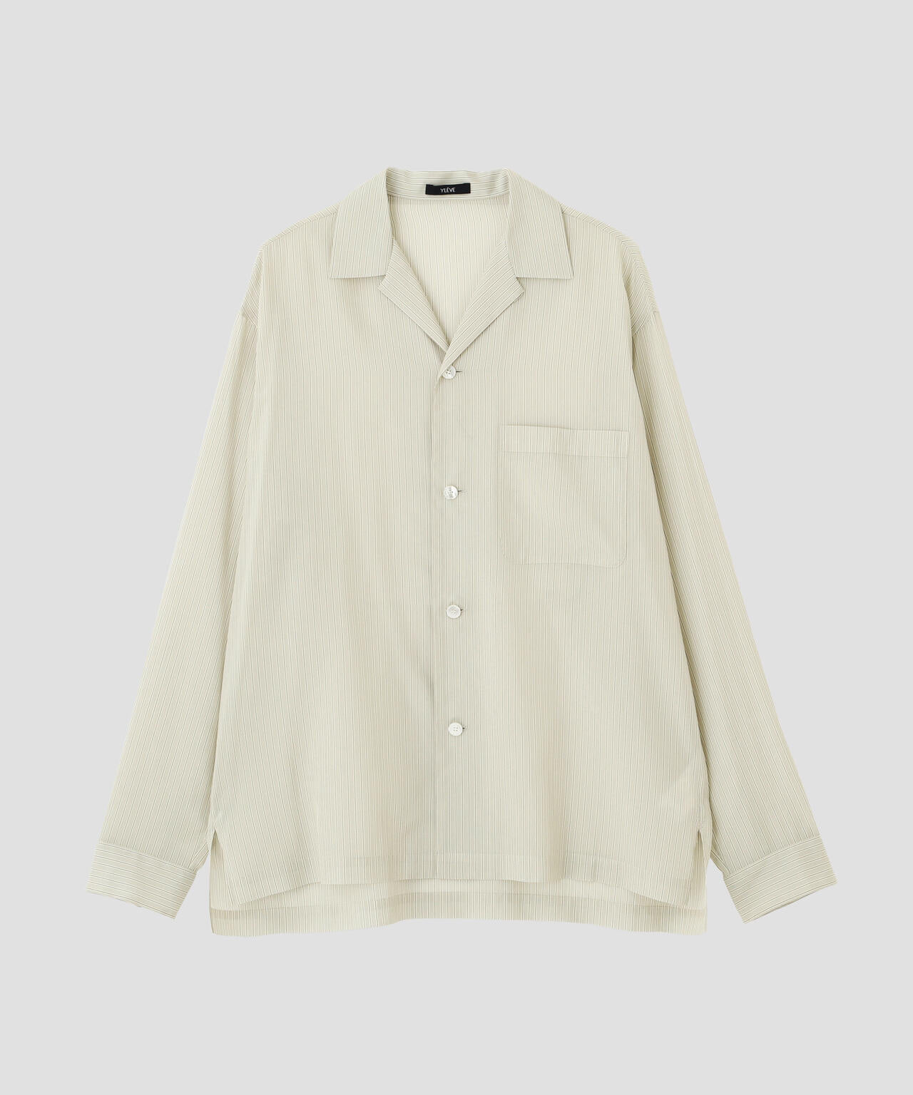 YLEVE / ACETATE CUPRO STRIPE PJ SHIRT