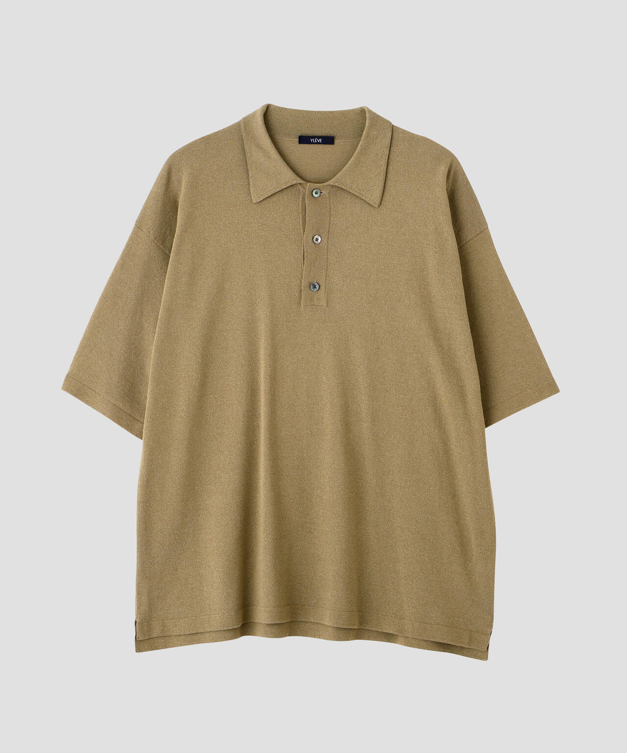 YLEVE / WASHI COTTON PAPER KNIT POLO