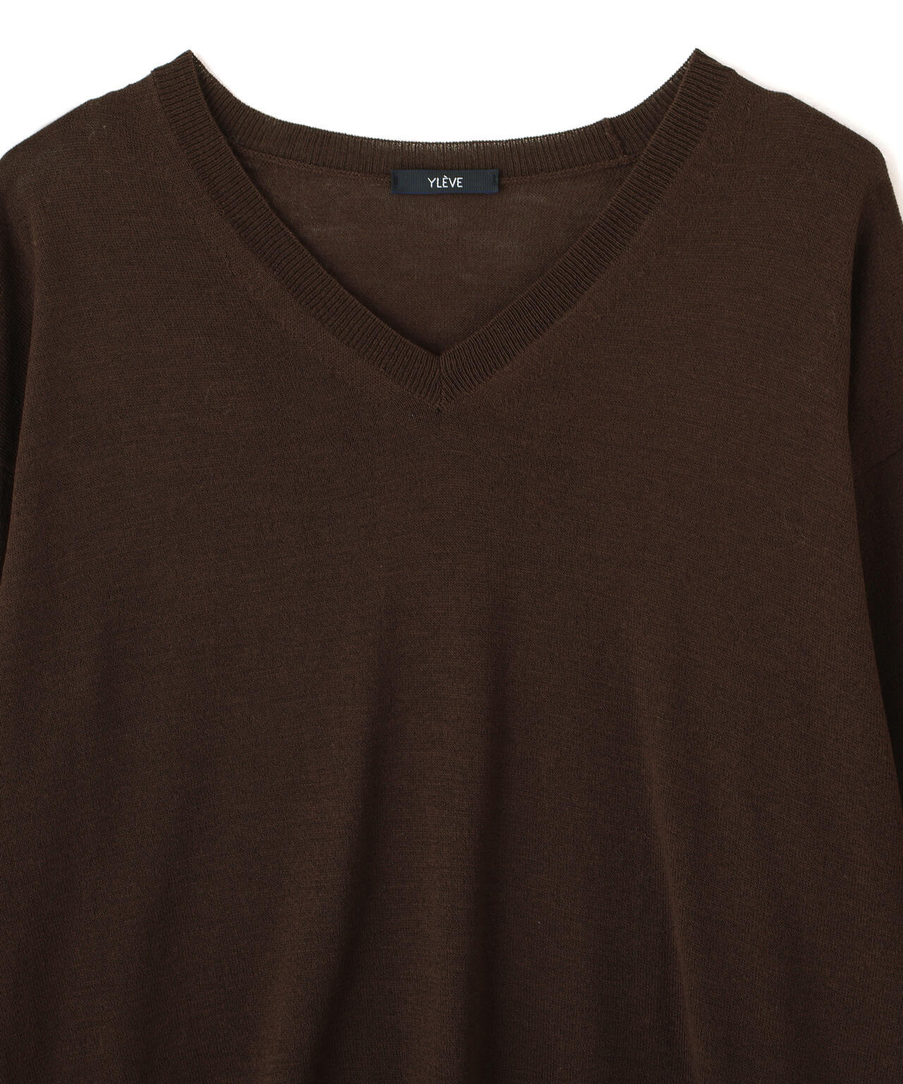 YLEVE / HIGH TWIST FINE WOOL V-NECK PULLOVER