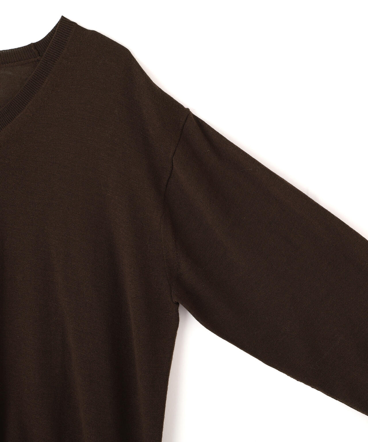 YLEVE / HIGH TWIST FINE WOOL V-NECK PULLOVER