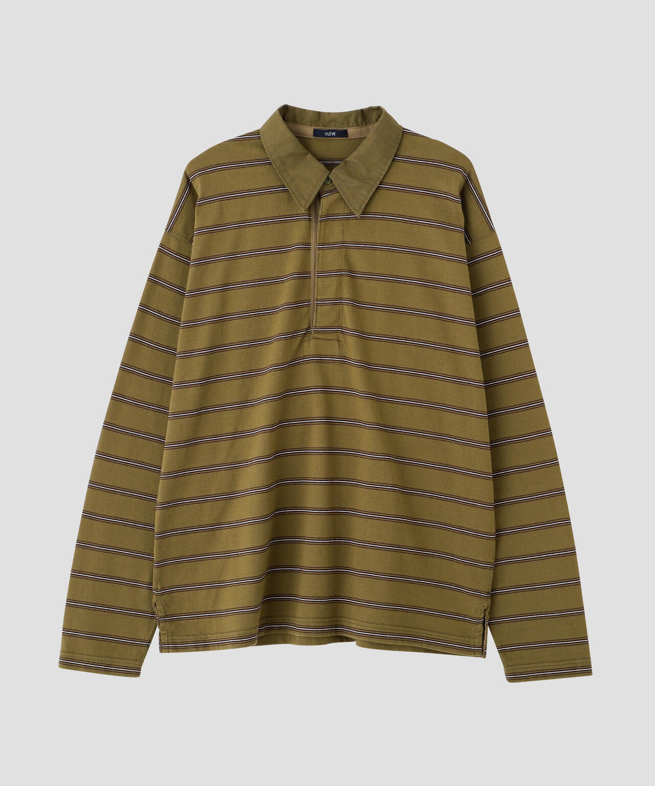 YLEVE / HEAVYWEIGHT SOFT JERSEY BORDER RUGGER SHIRT