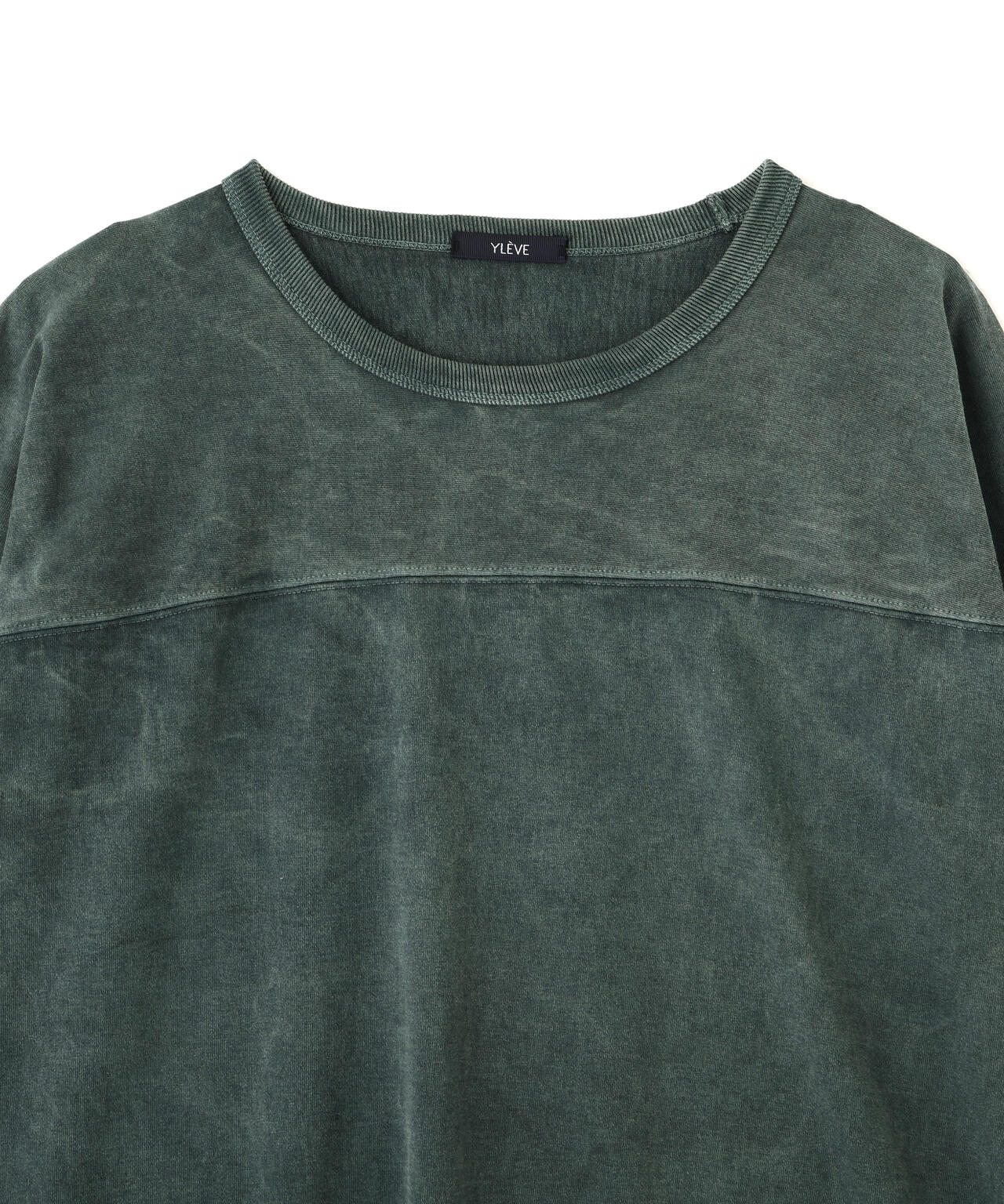 YLEVE / PIGMENT DYED COTTON FOOTBALL T