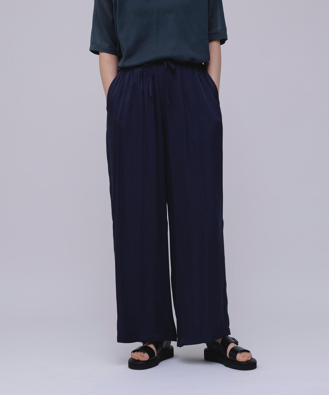 THE LIBRARY / SATIN EASY TROUSERS