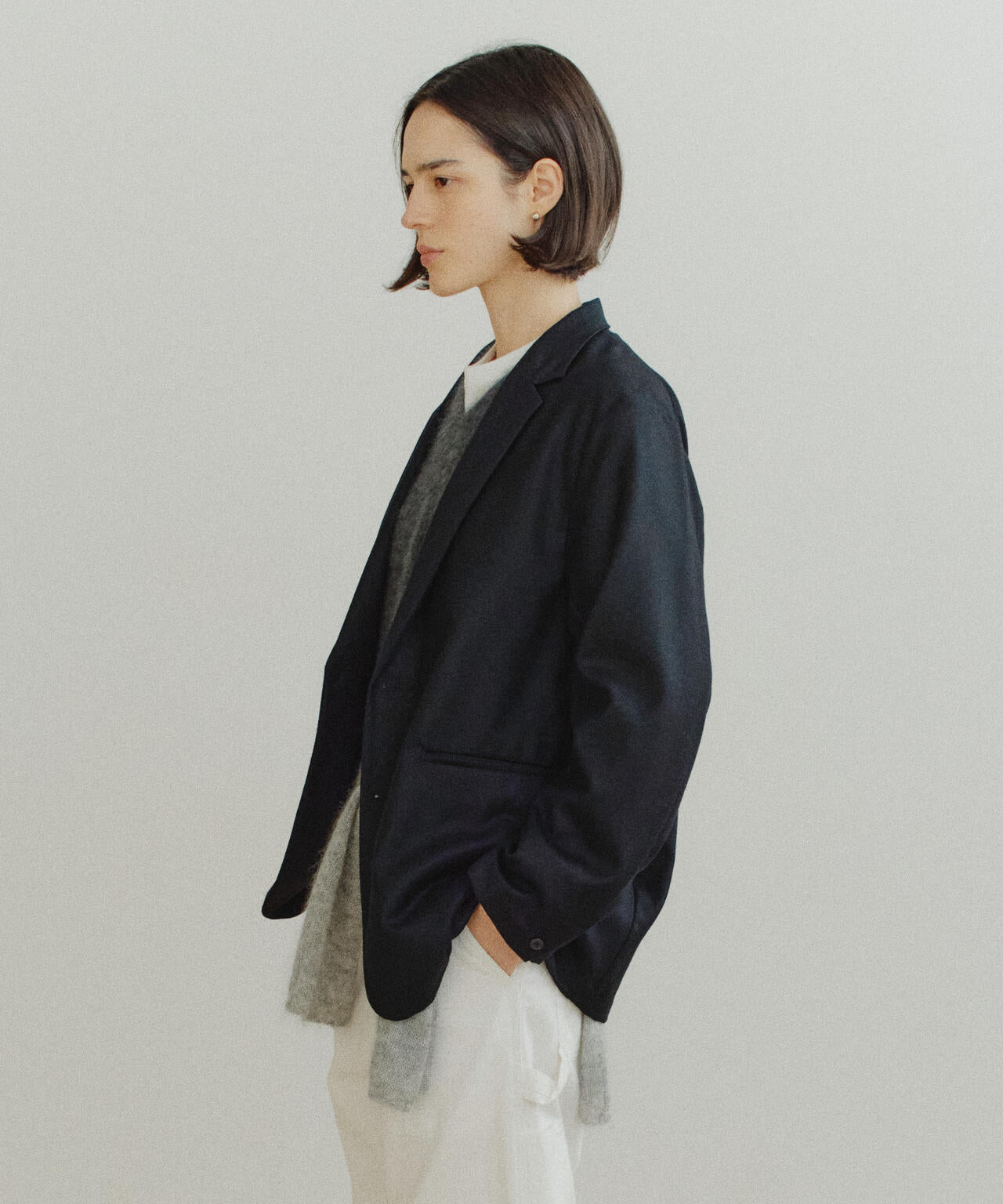 THE LIBRARY / [UNISEX] WOOL FLANNEL JACKET