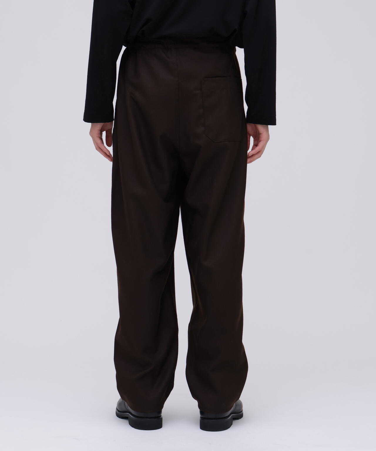 THE LIBRARY / [UNISEX] WOOL FLANNEL TAPERED TROUSERS