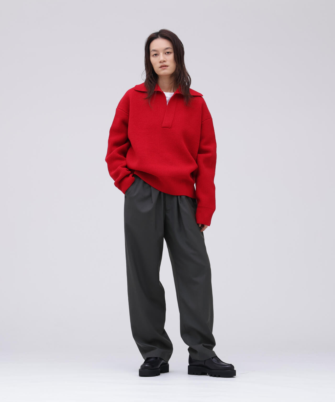 THE LIBRARY / [UNISEX] WOOL TROPICAL EASY TROUSERS
