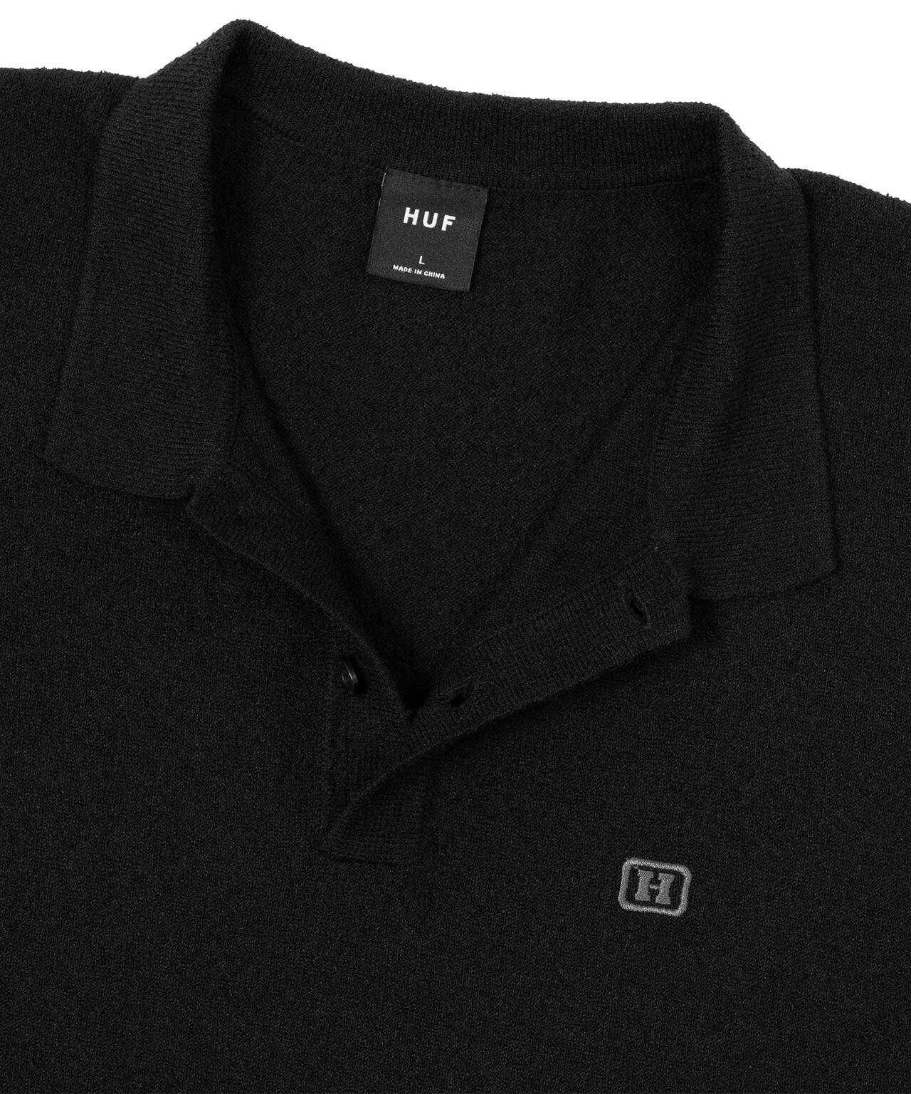 SERIF H KNIT POLO TOP