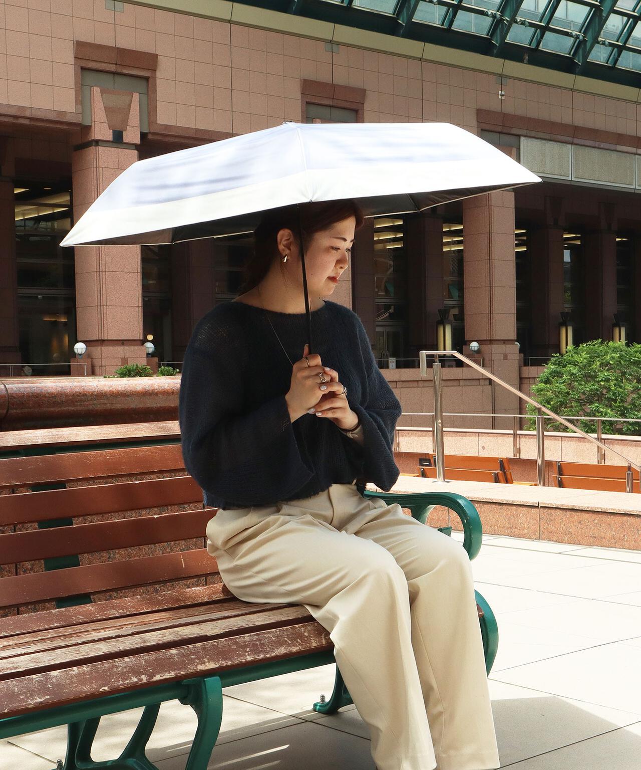 NEW極軽カーボン UVブロック 折 55cm バイカラー 晴雨兼用傘 日傘 雨傘