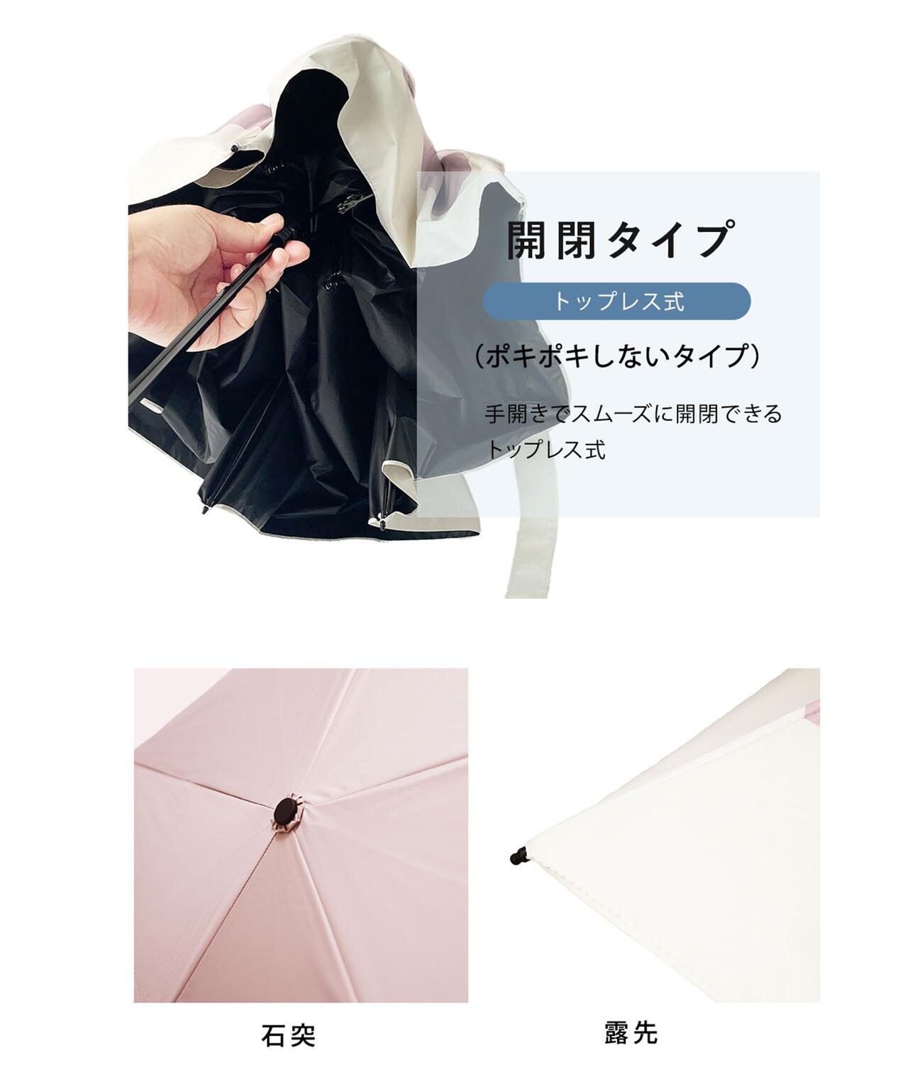 NEW極軽カーボン UVブロック 折 55cm バイカラー 晴雨兼用傘 日傘 雨傘