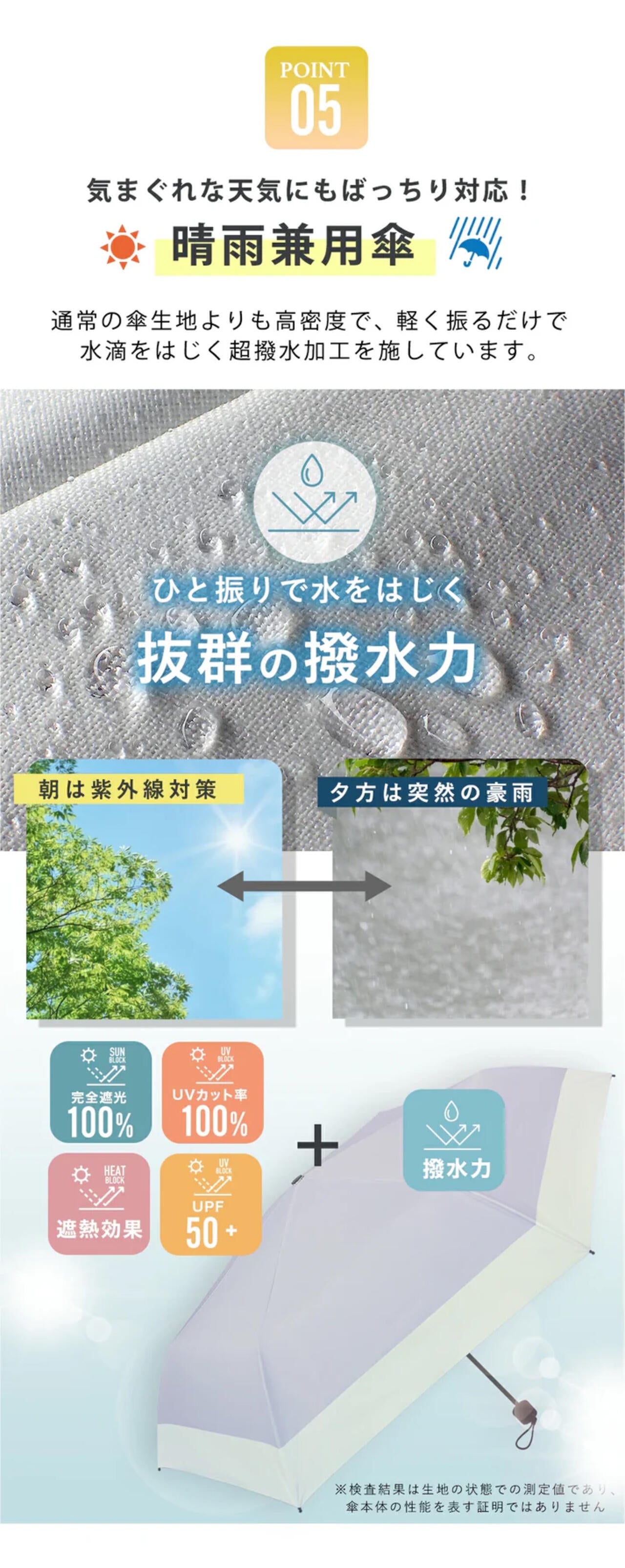 ZENTENKOU 折 55cm バイカラー 全天候傘 晴雨兼用 日傘 雨傘