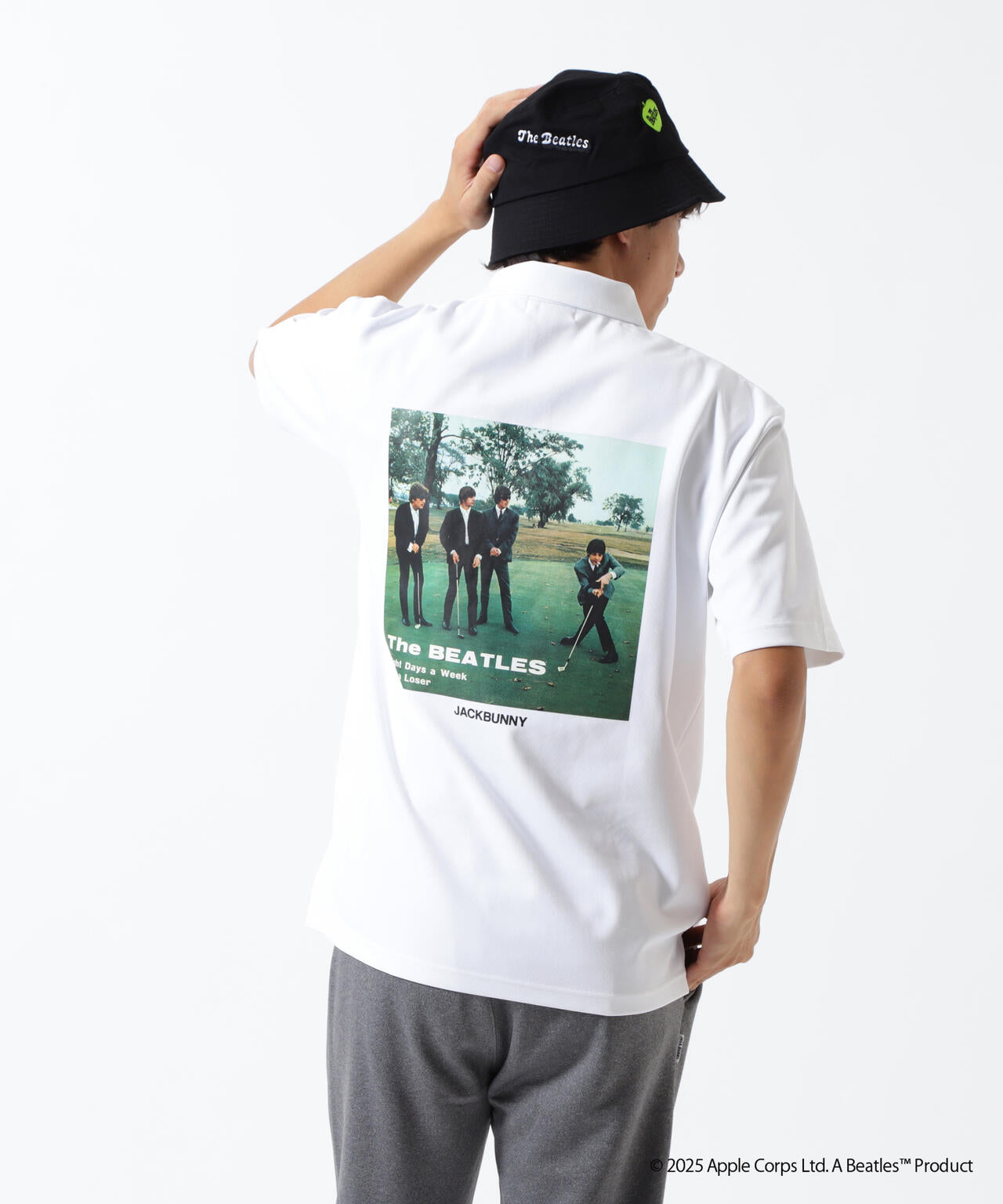 【The BEATLES ×Jack Bunny!!】メッシュ天竺半袖ポロシャツ