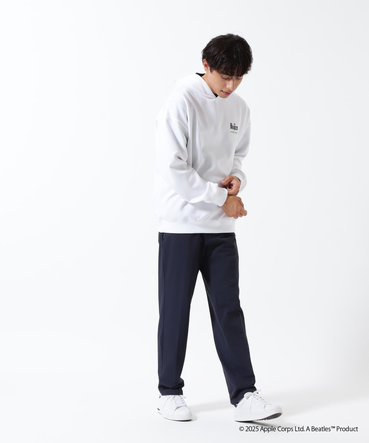【The BEATLES ×Jack Bunny!!】T/Cダンボール長袖プルオーバーフーディ