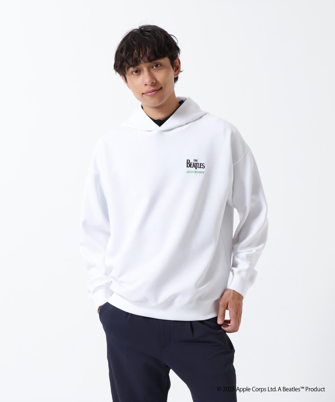 【The BEATLES ×Jack Bunny!!】T/Cダンボール長袖プルオーバーフーディ