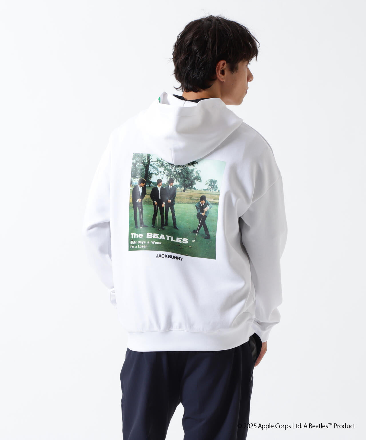 【The BEATLES ×Jack Bunny!!】T/Cダンボール長袖プルオーバーフーディ