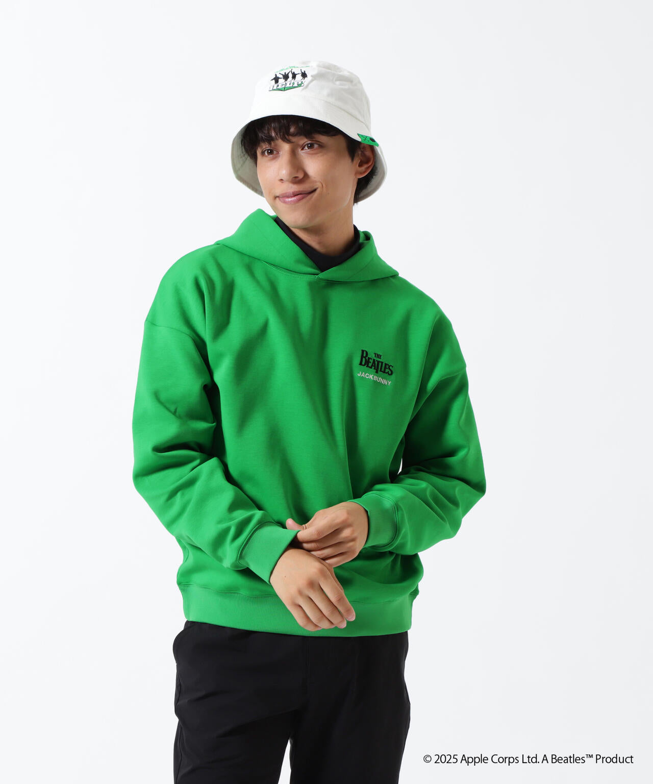 【The BEATLES ×Jack Bunny!!】T/Cダンボール長袖プルオーバーフーディ