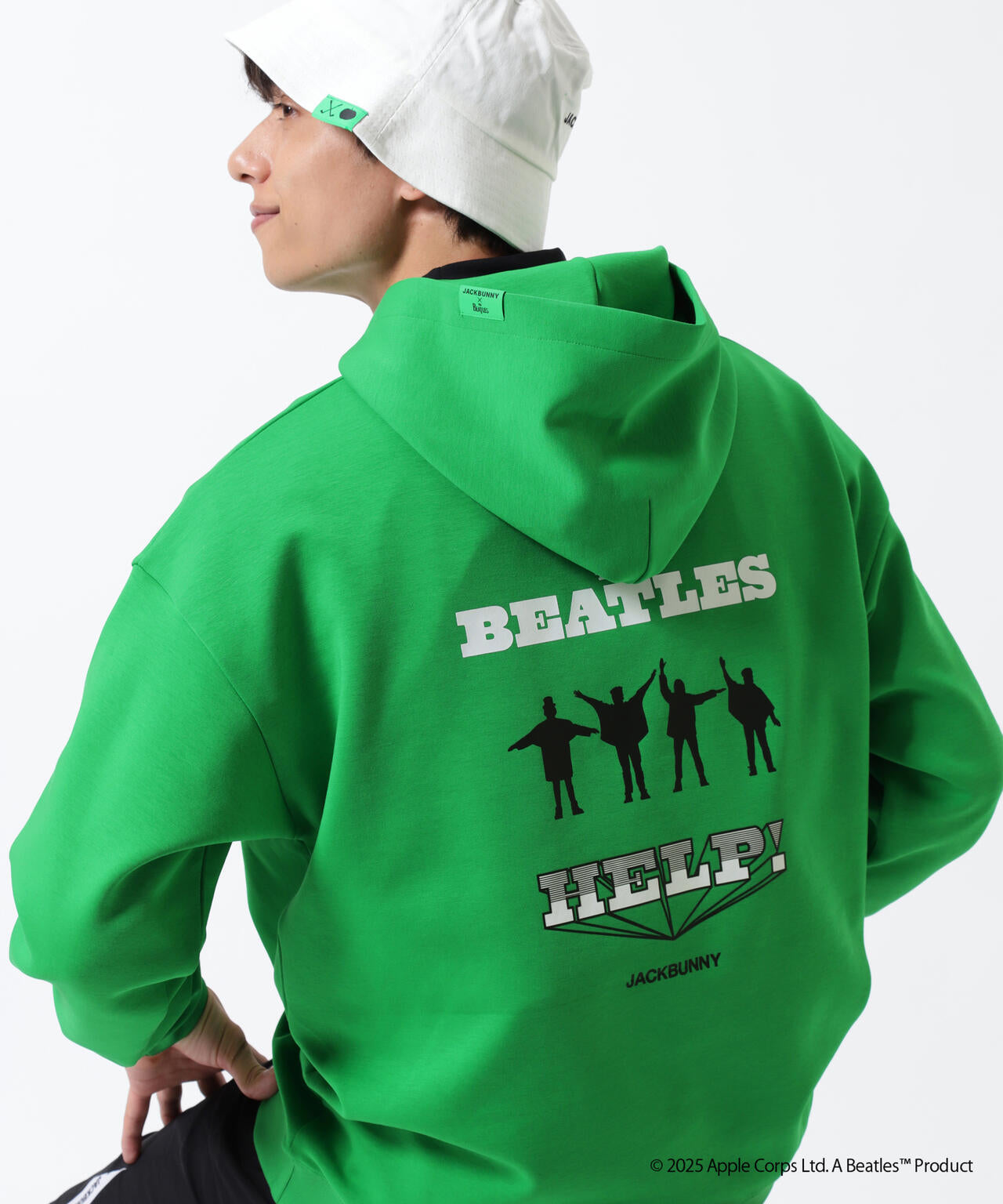 【The BEATLES ×Jack Bunny!!】T/Cダンボール長袖プルオーバーフーディ