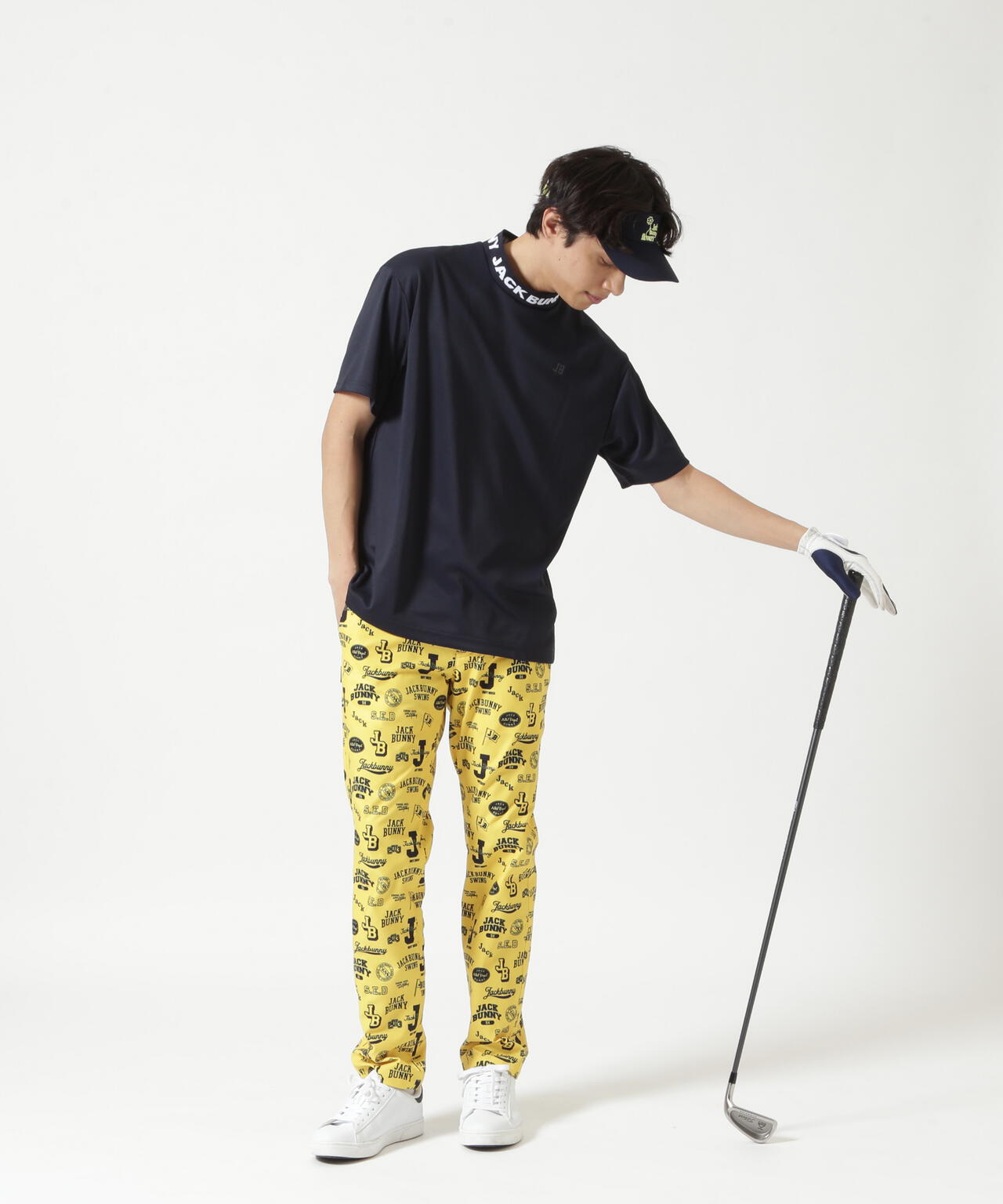 PEストレッチロゴプリントロングパンツ