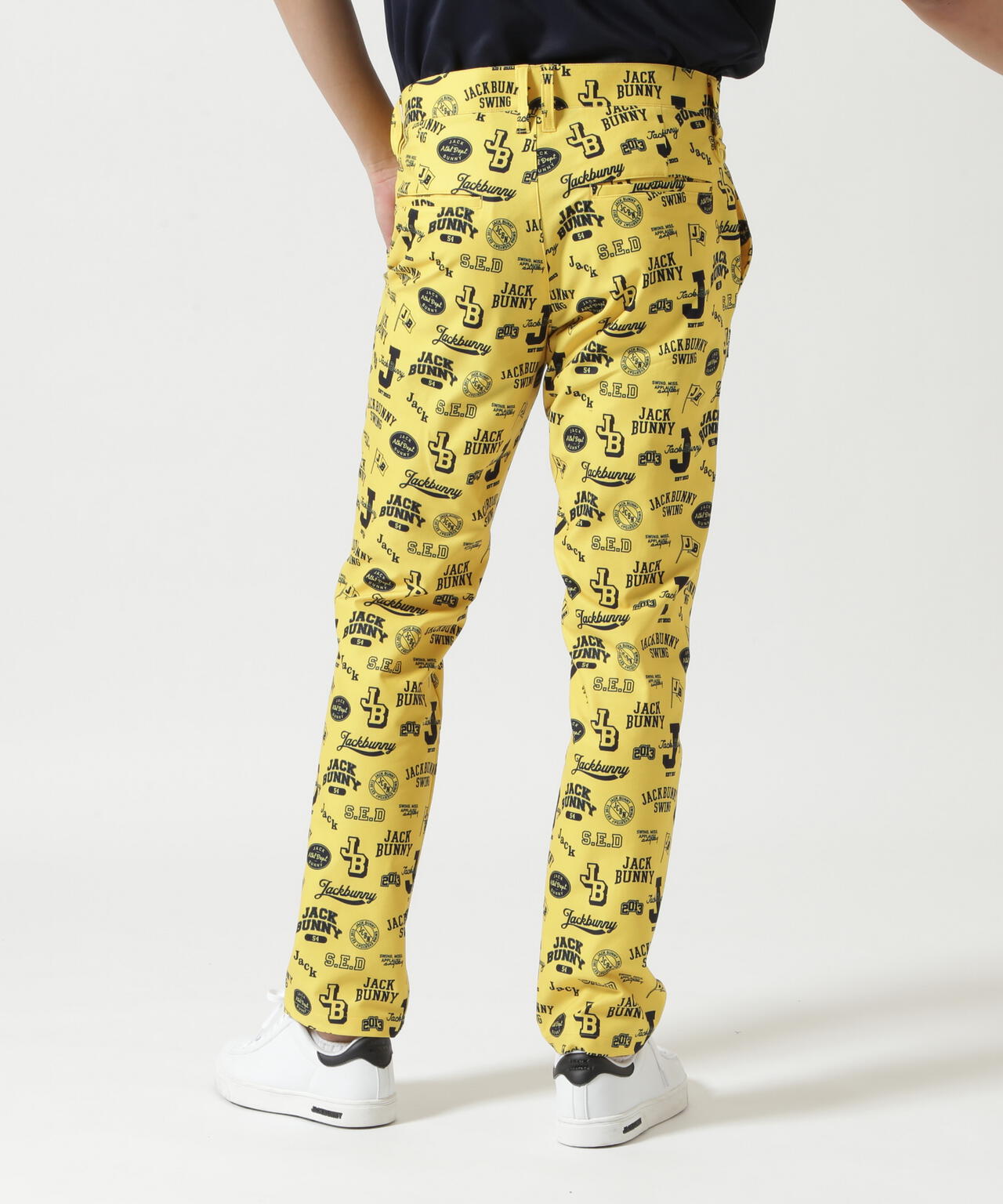PEストレッチロゴプリントロングパンツ